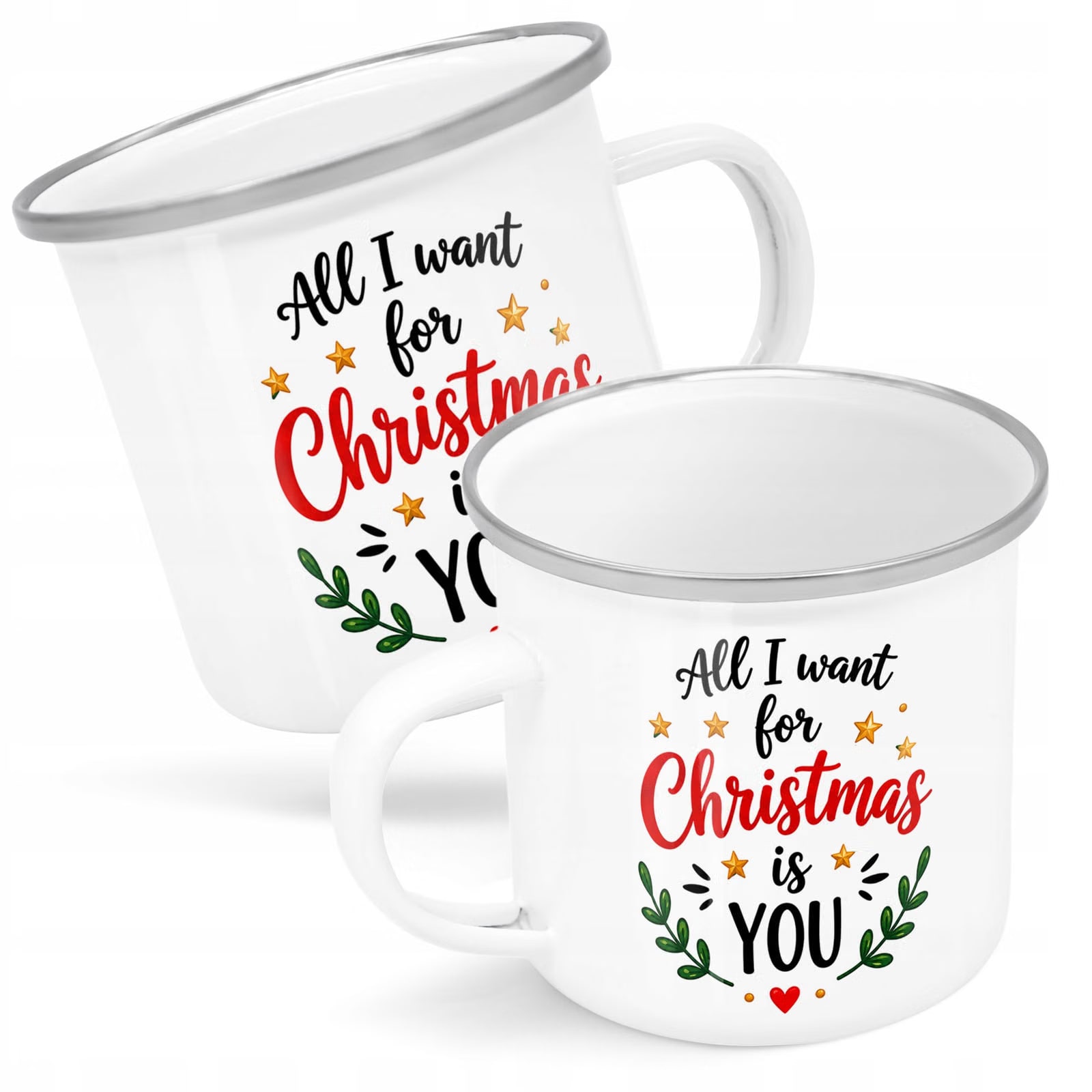 Kubek Emaliowany Boże Narodzenie Mikołajki Święta Christmas Prezent