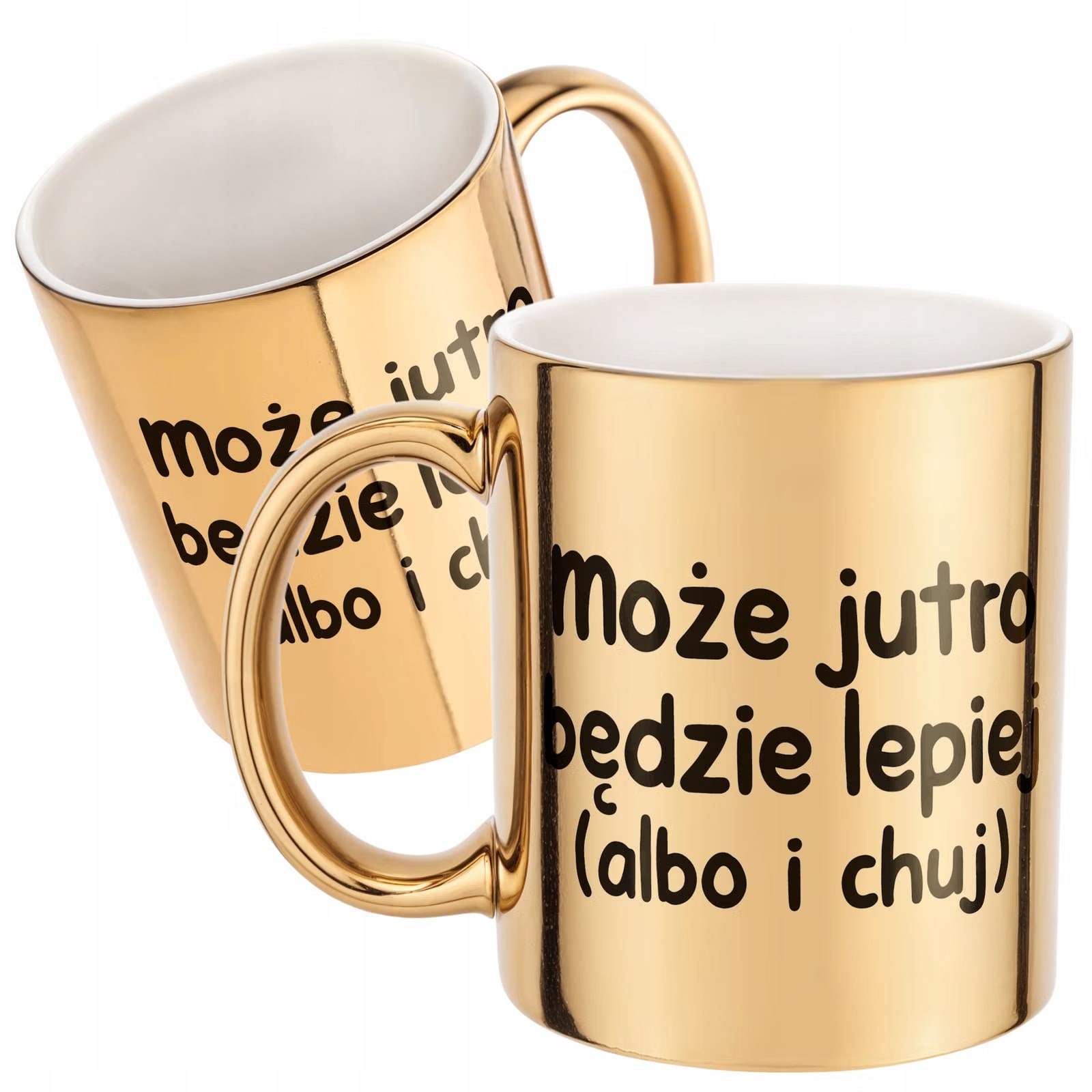 Złoty Kubek Może Jutro Będzie Lepiej Śmieszny Zabawny Prezent