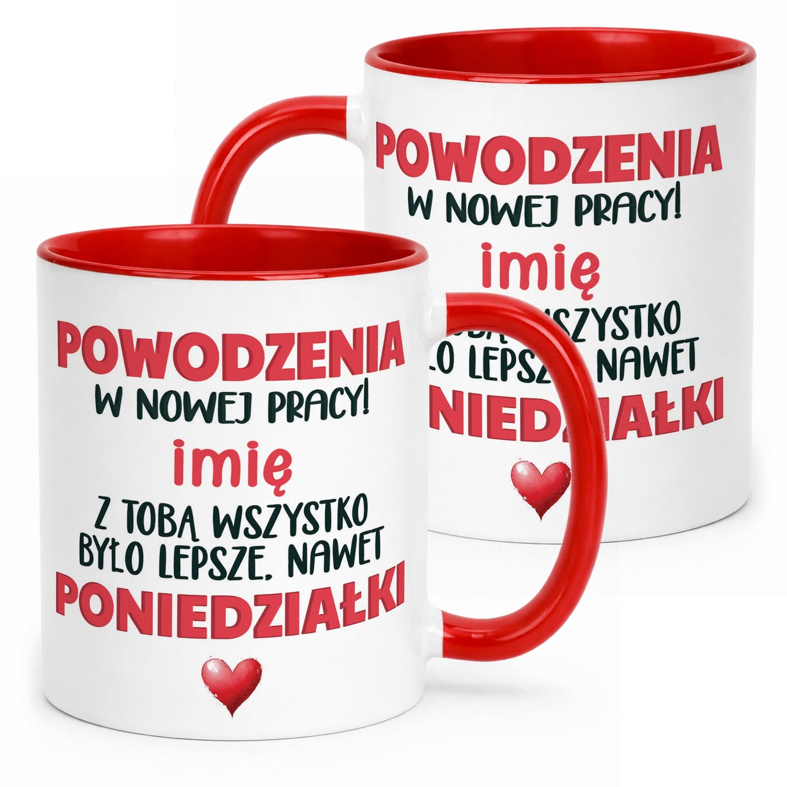 Kubek Czerwony Personalizowany Pożeganie Odejście z Pracy Prezent