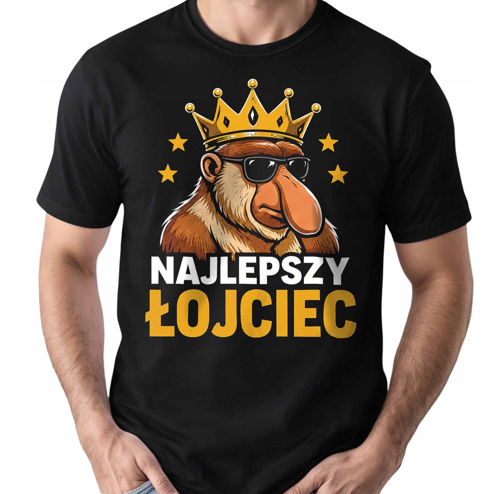 Koszulka czarna męska prezent na Dzień Ojca praktyczny upominek r. S