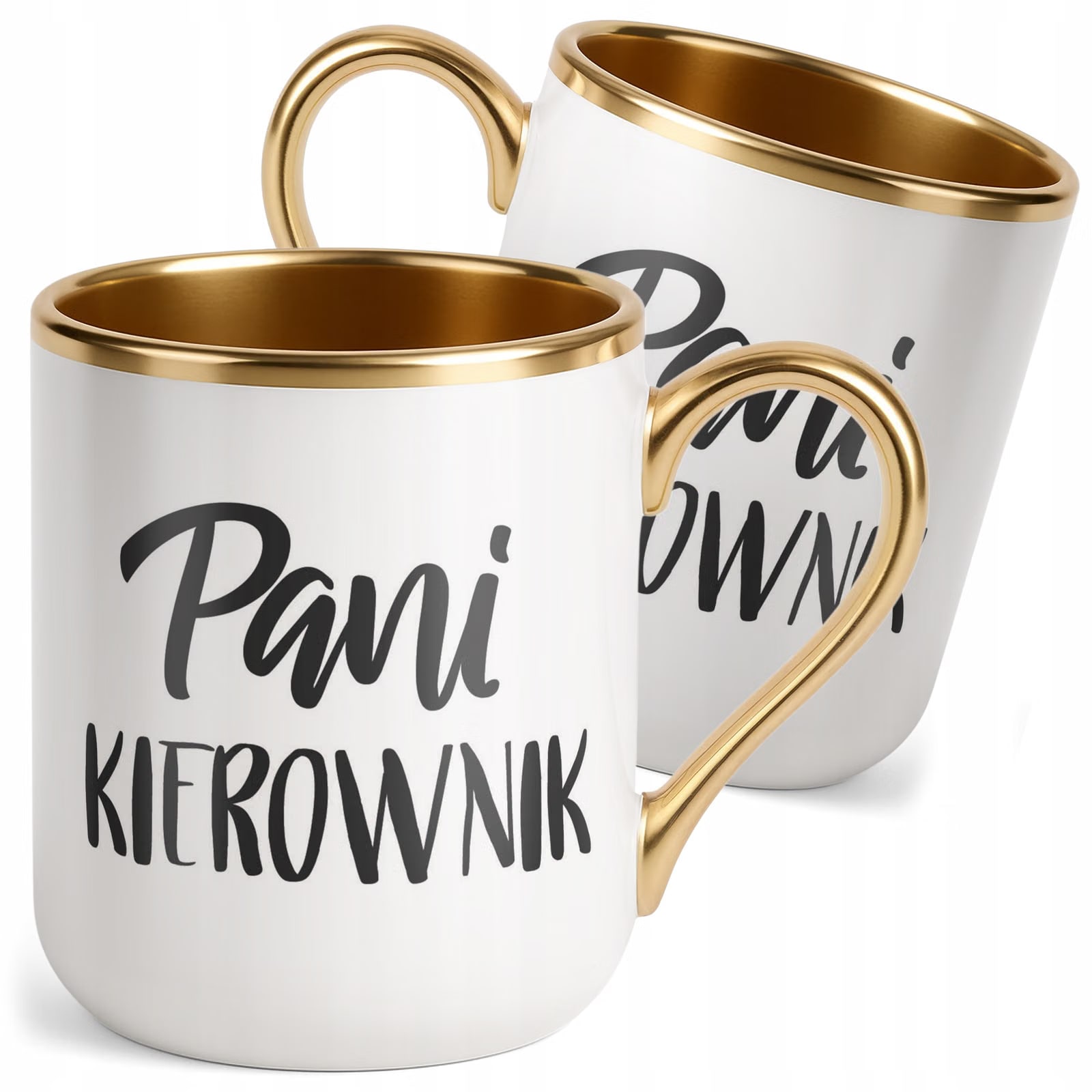 Kubek Premium Złoty Pani Kierownik Dla Kobiety Praca Prezent