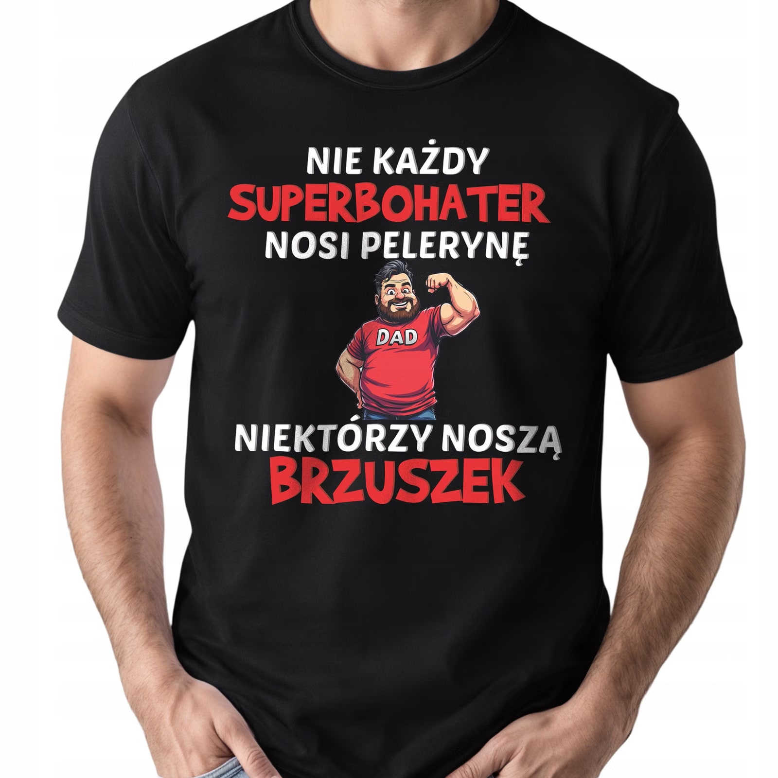 Koszulka czarna męska Dzień Ojca Dla Taty Prezent r. 3XL