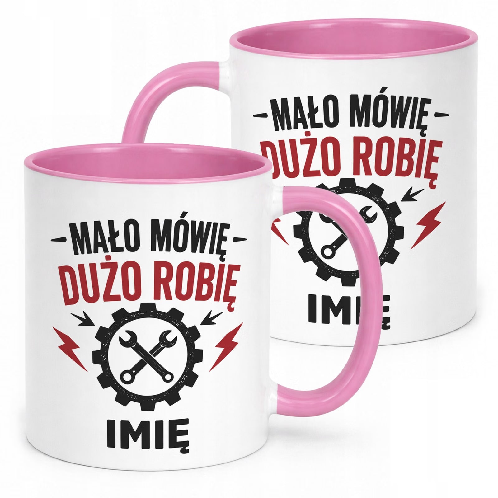 Różowy Kubek personalizowany z nadrukiem Dzień Chłopaka Mężczyzny Prezent