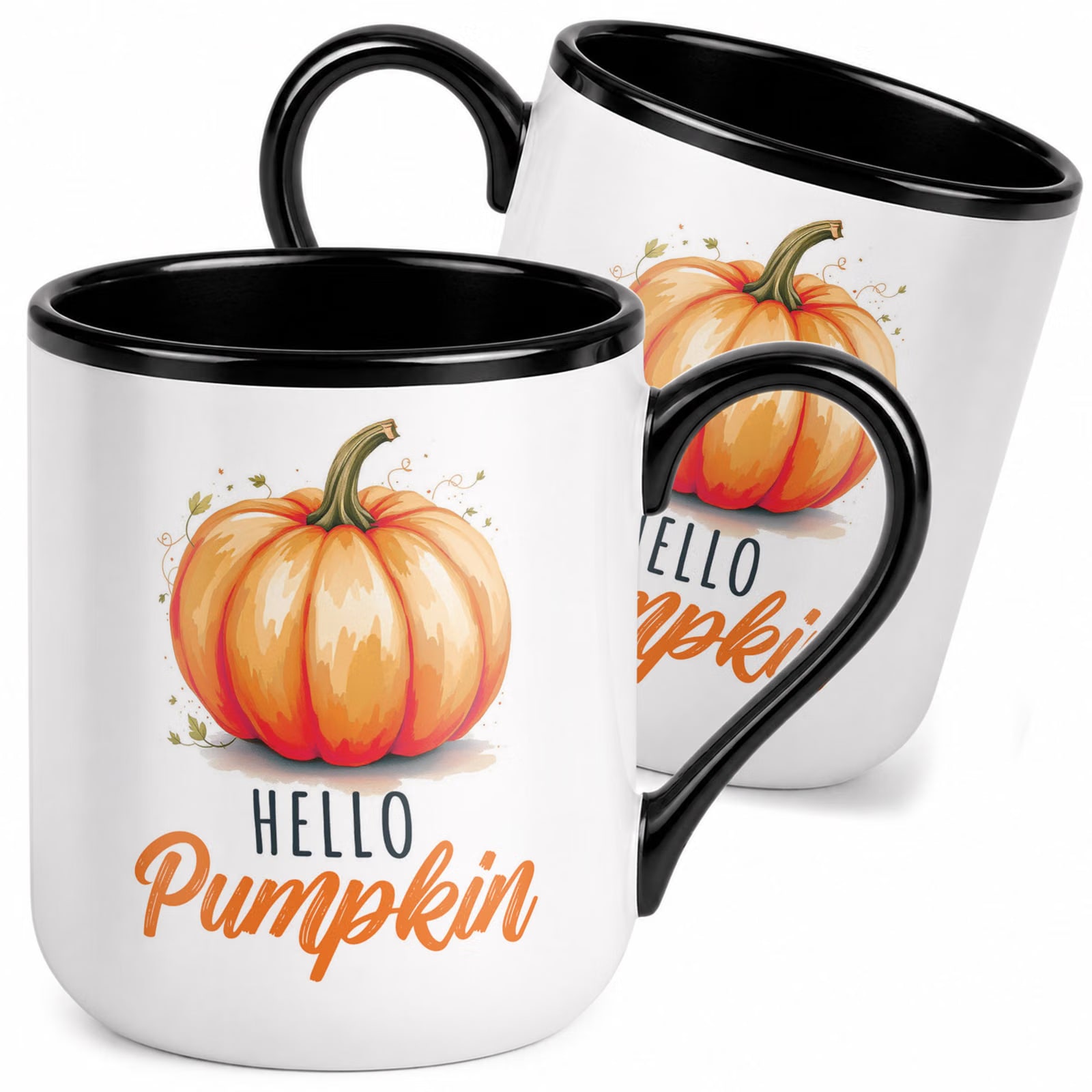 Kubek z nadrukiem Premium Czarny Jesień Halloween Upominek Prezent