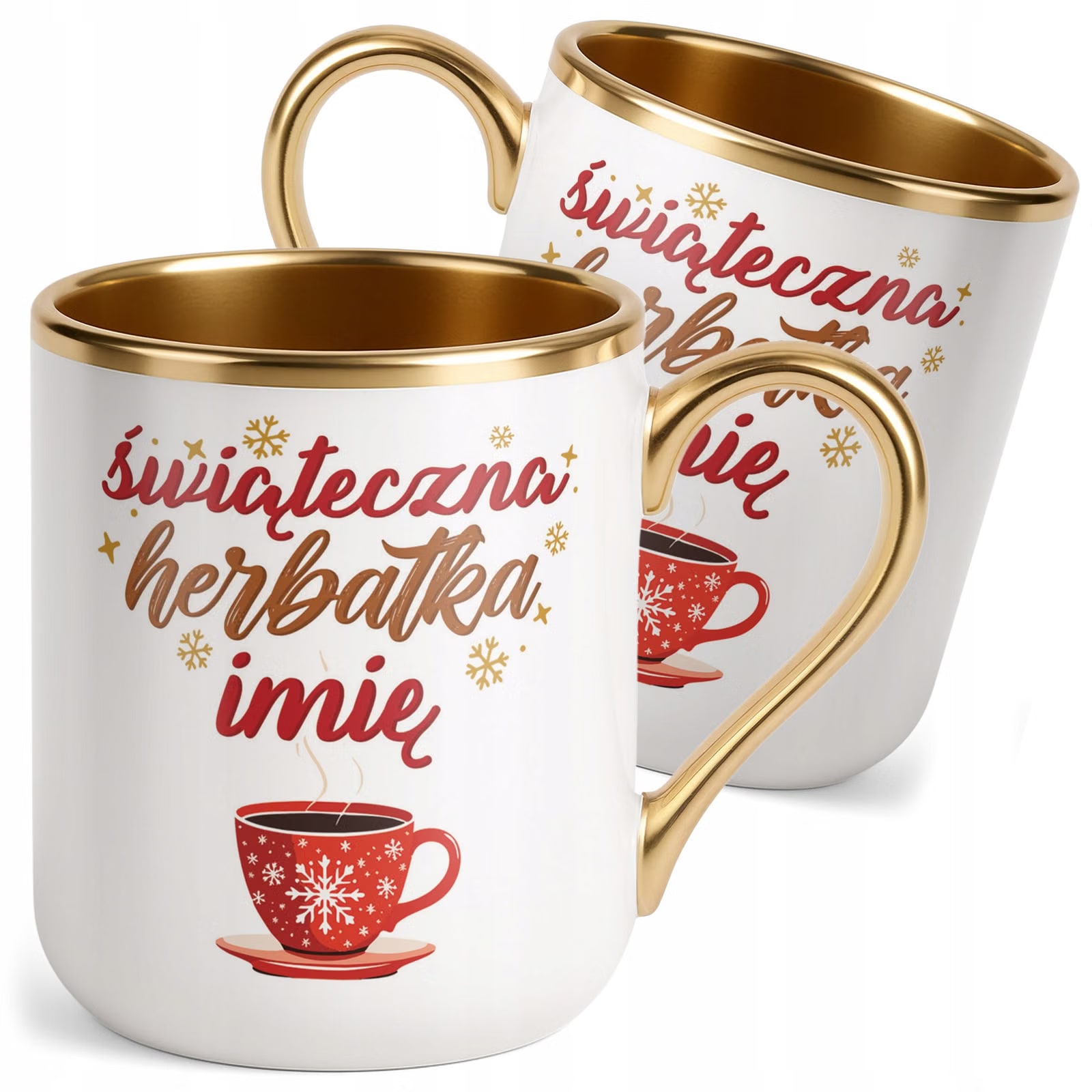 Kubek Personalizowany Premium Złoty Boże Narodzenie Święta Prezent