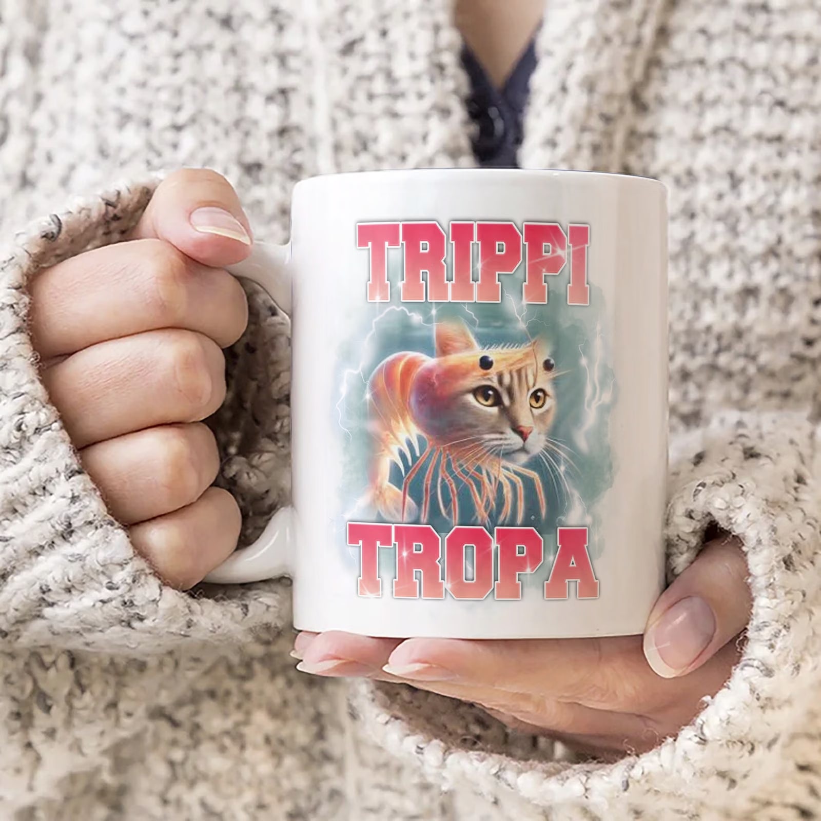 Kubek ceramiczny BRAINROT Trippi Troppi Memy Zabawny TikTok Viral