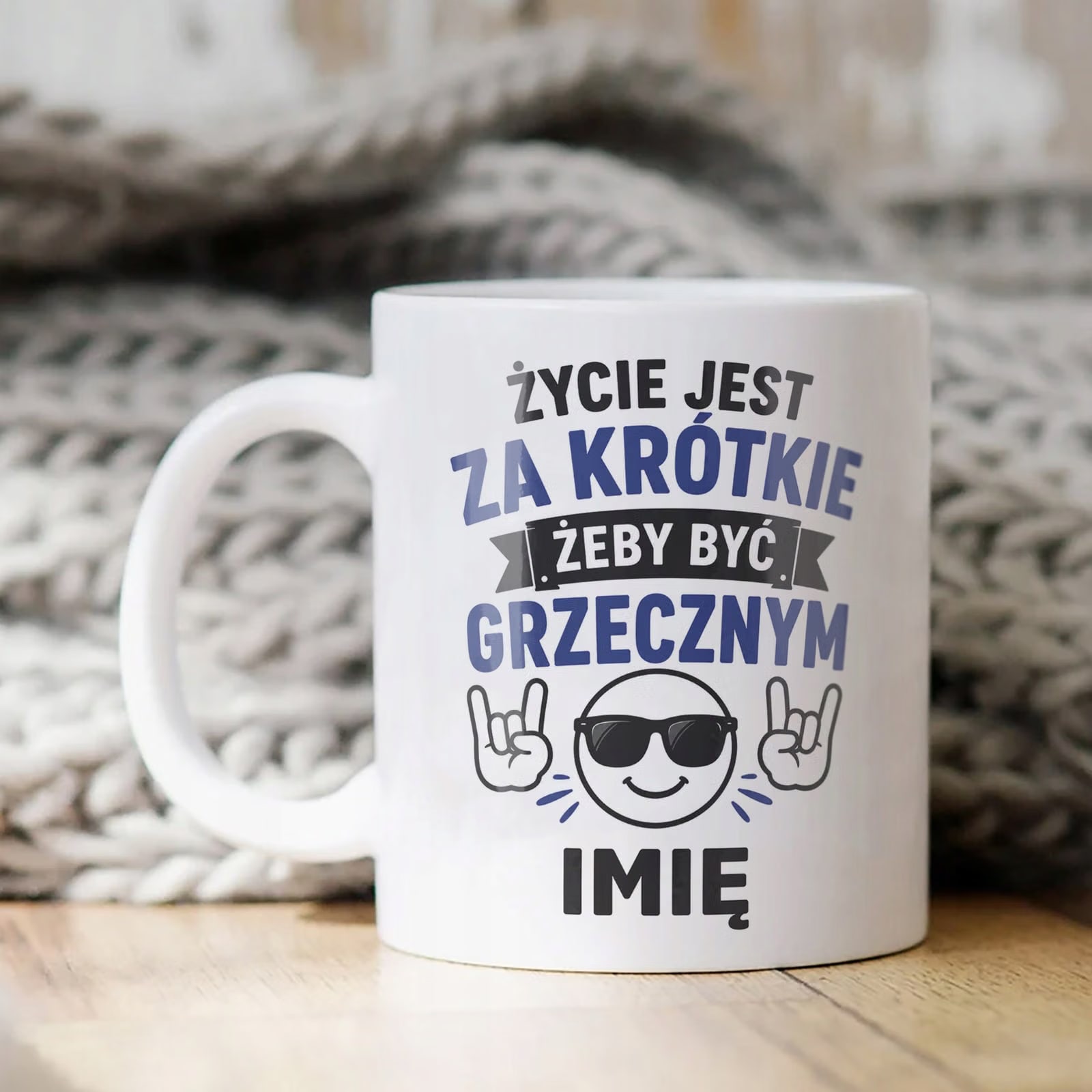 Biały Kubek personalizowany z nadrukiem Dzień Chłopaka Dla Mężczyzny