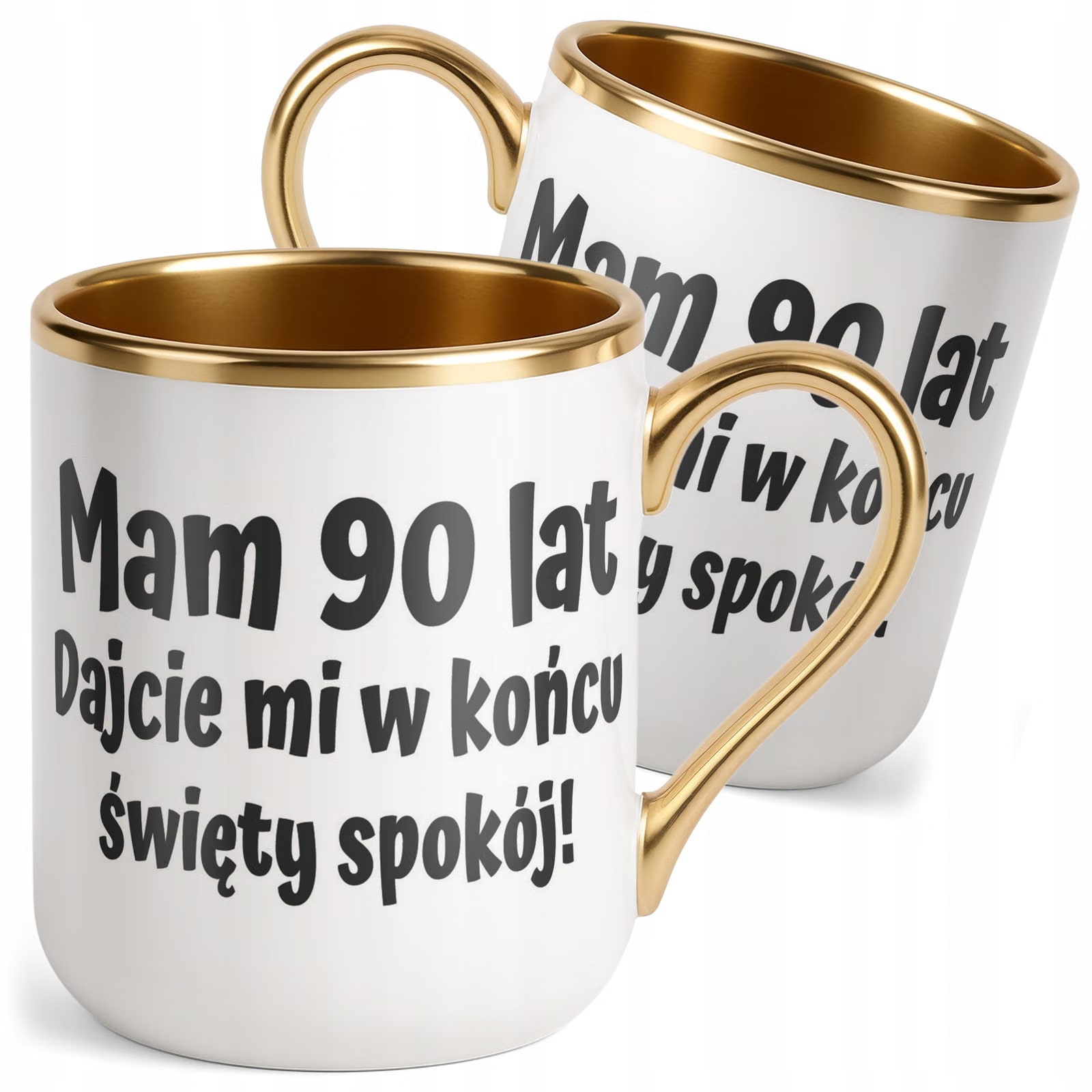 Kubek Premium Złoty Mam 90 Lat Na Urodziny Prezent Upominek