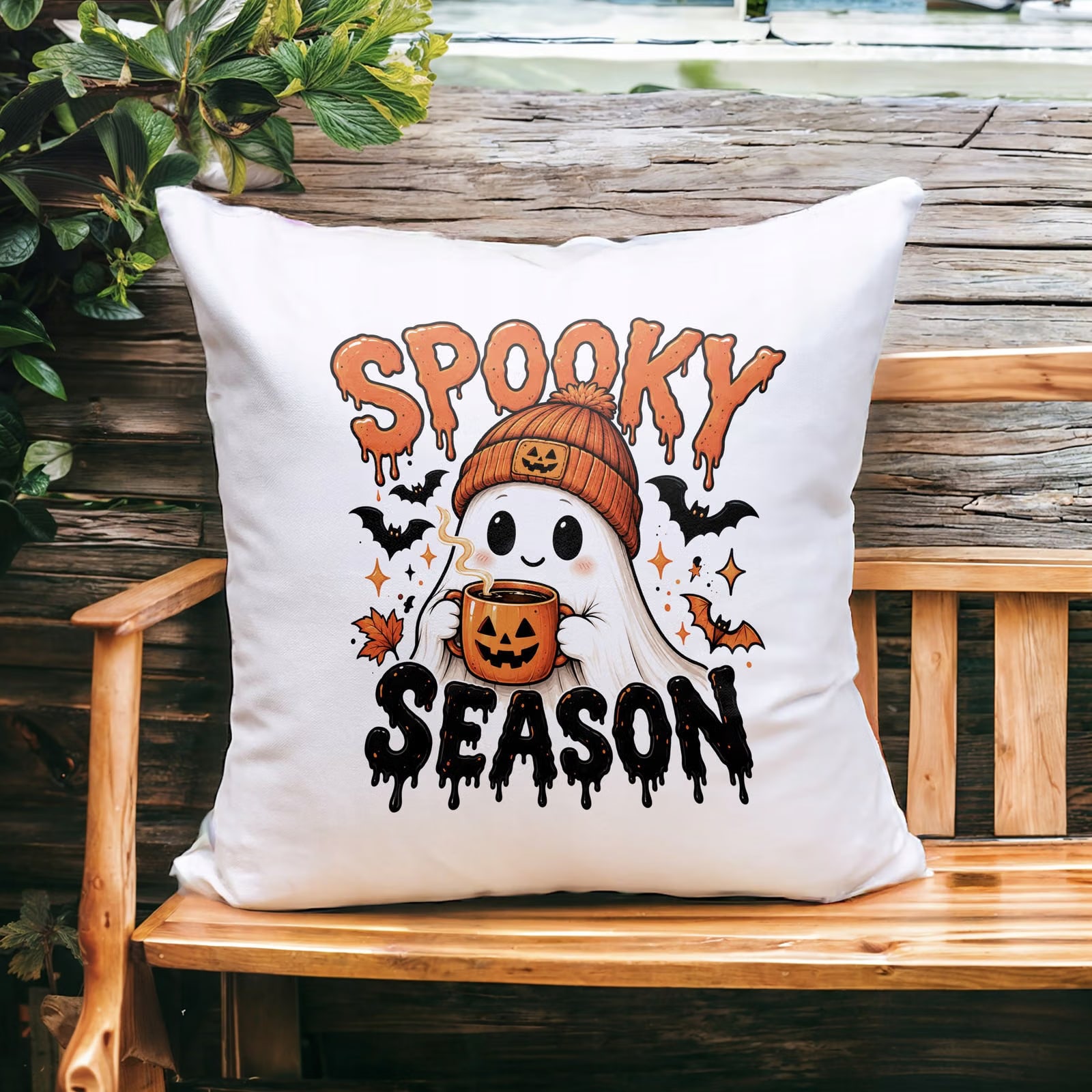 Poduszka Jasiek 38x38cm z Nadrukiem Halloween Jesień Prezent Upominek