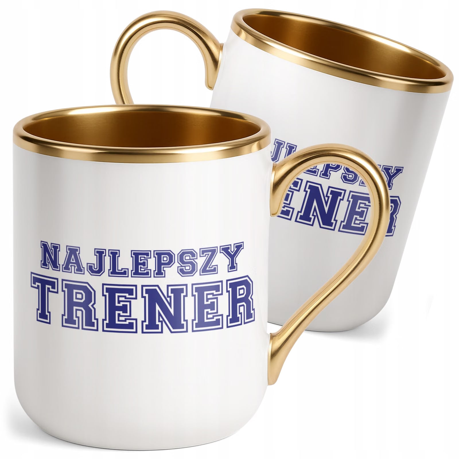 Kubek Premium Złoty Najlepszy Trener Sport Prezent Upominek