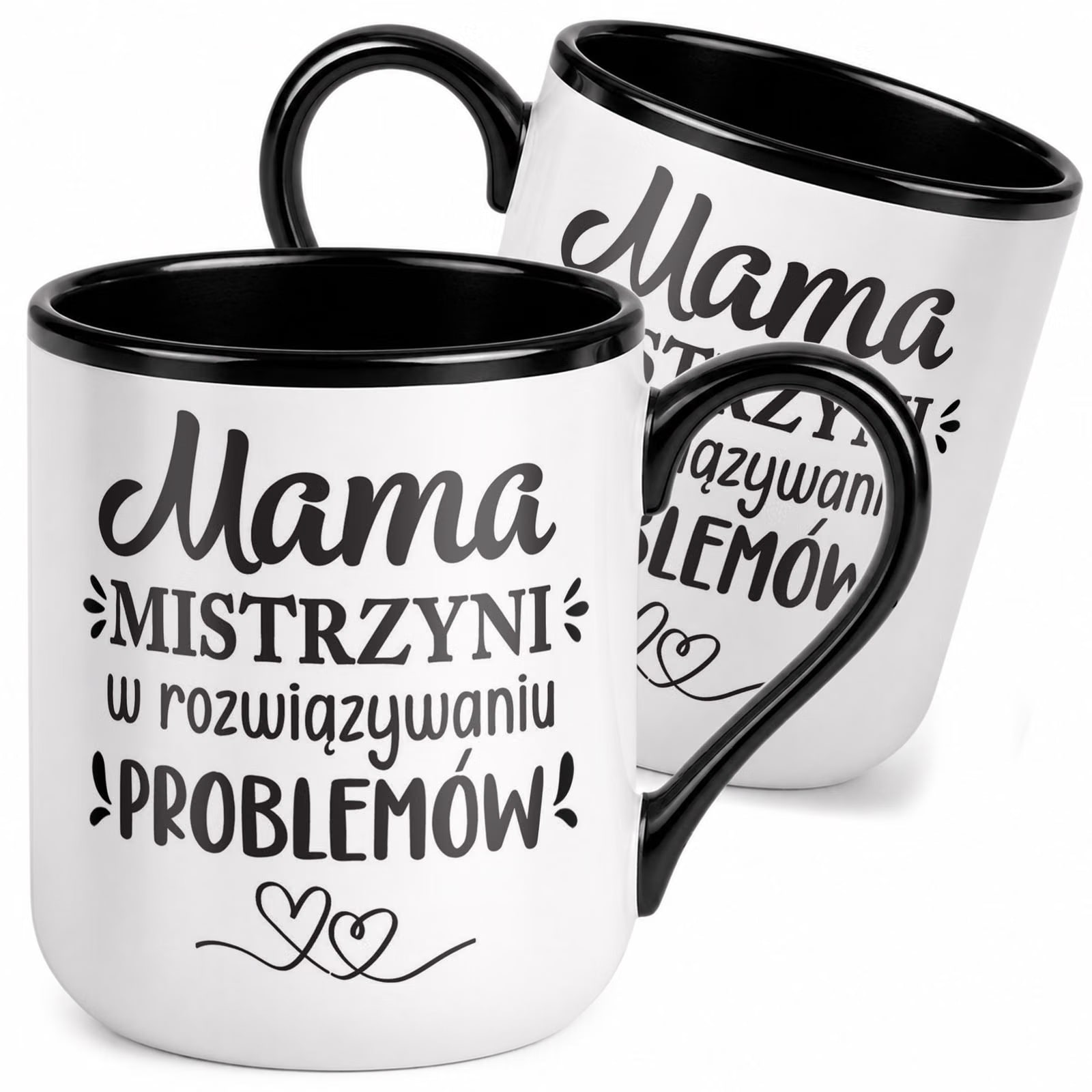 Kubek z nadrukiem Premium Czarny Dla Mamy Dzień Matki Upominek Prezent