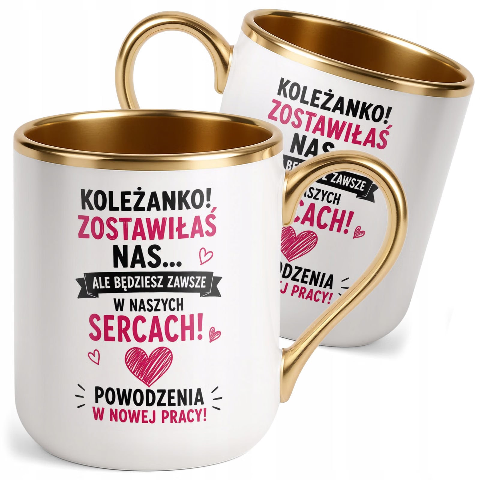 Kubek z nadrukiem Premium Złoty Pożegnanie Odejście z Pracy