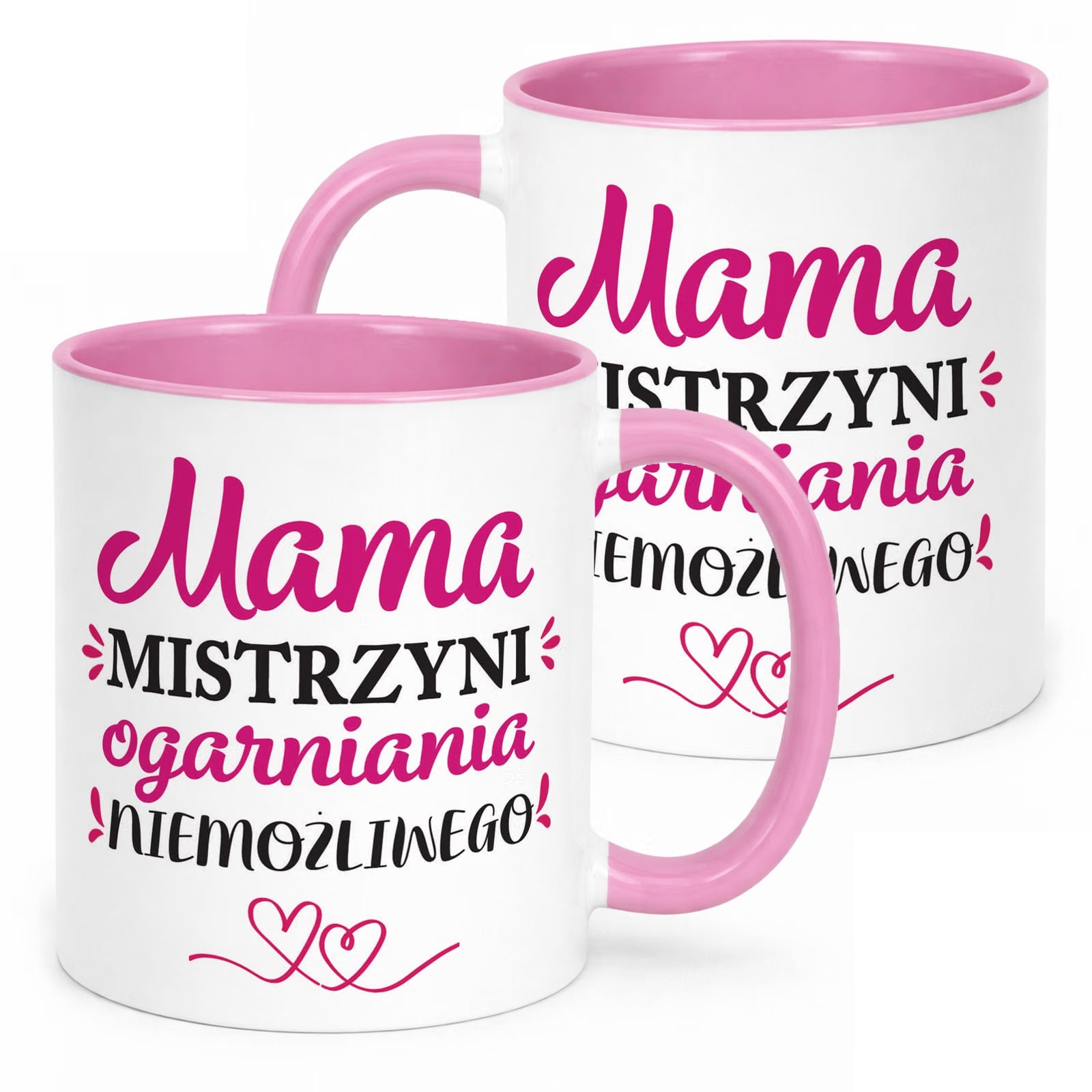 Kubek Różowy Dzień Matki Dla Mamy Prezent Mama Mistrzyni Ogarniania