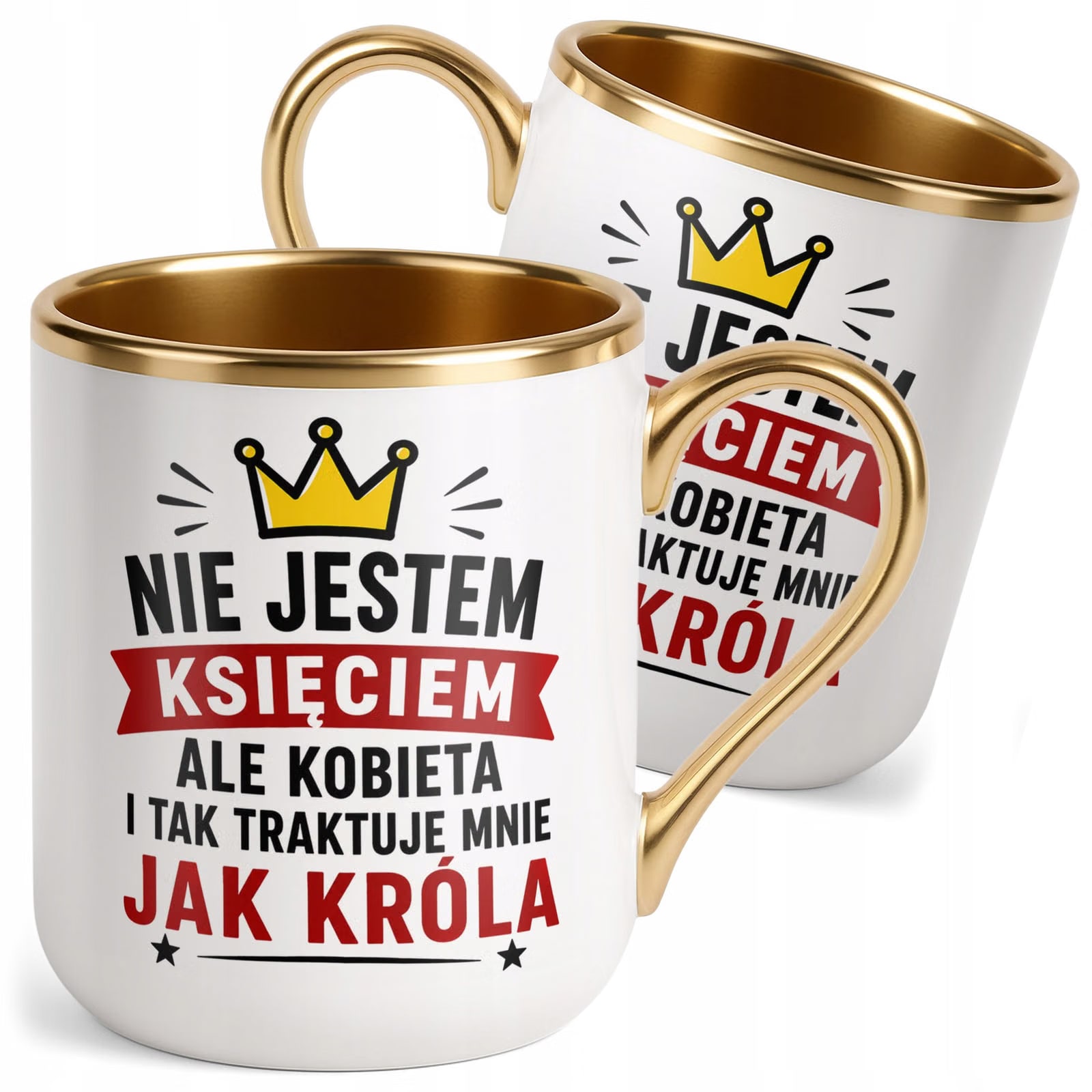 Kubek z nadrukiem Premium Złoty Dzień Chłopaka Mężczyzny Prezent