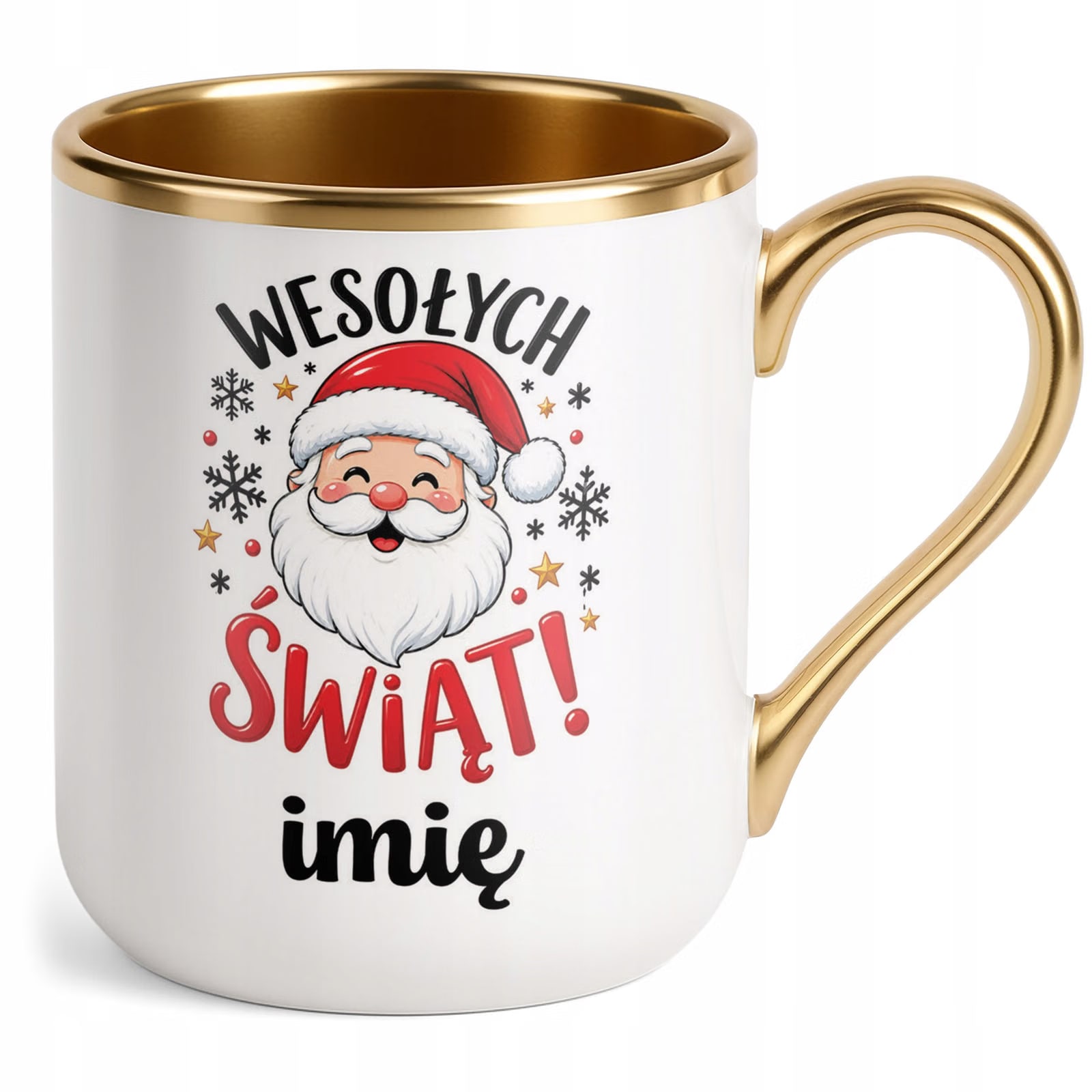 Kubek Personalizowany Premium Złoty Boże Narodzenie Święta Prezent