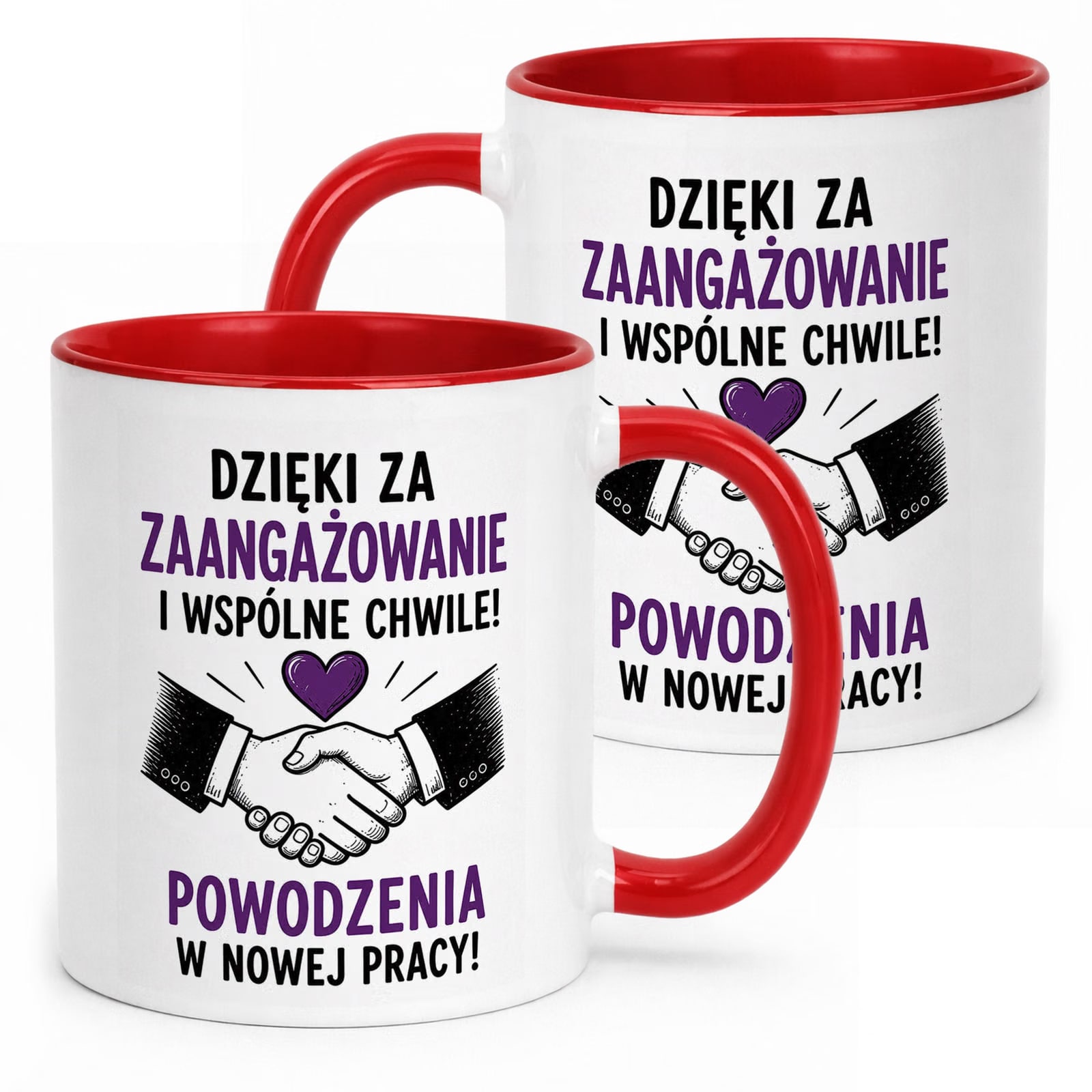 Kubek Czerwony z nadrukiem Pożegnanie Odejście z Pracy Upominek Prezent