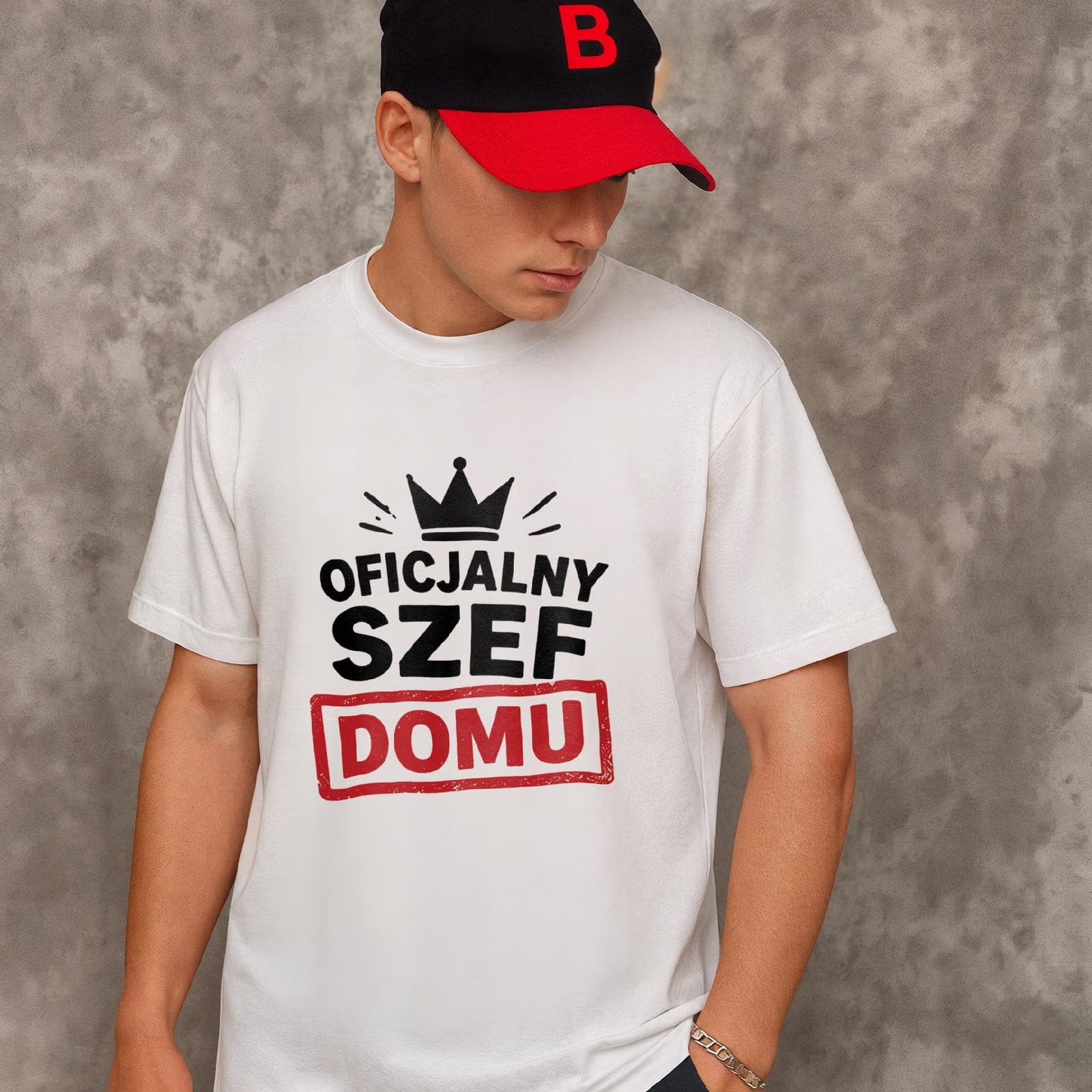 Koszulka biała męska dla taty prezent na Dzień Ojca upominek r. 3XL