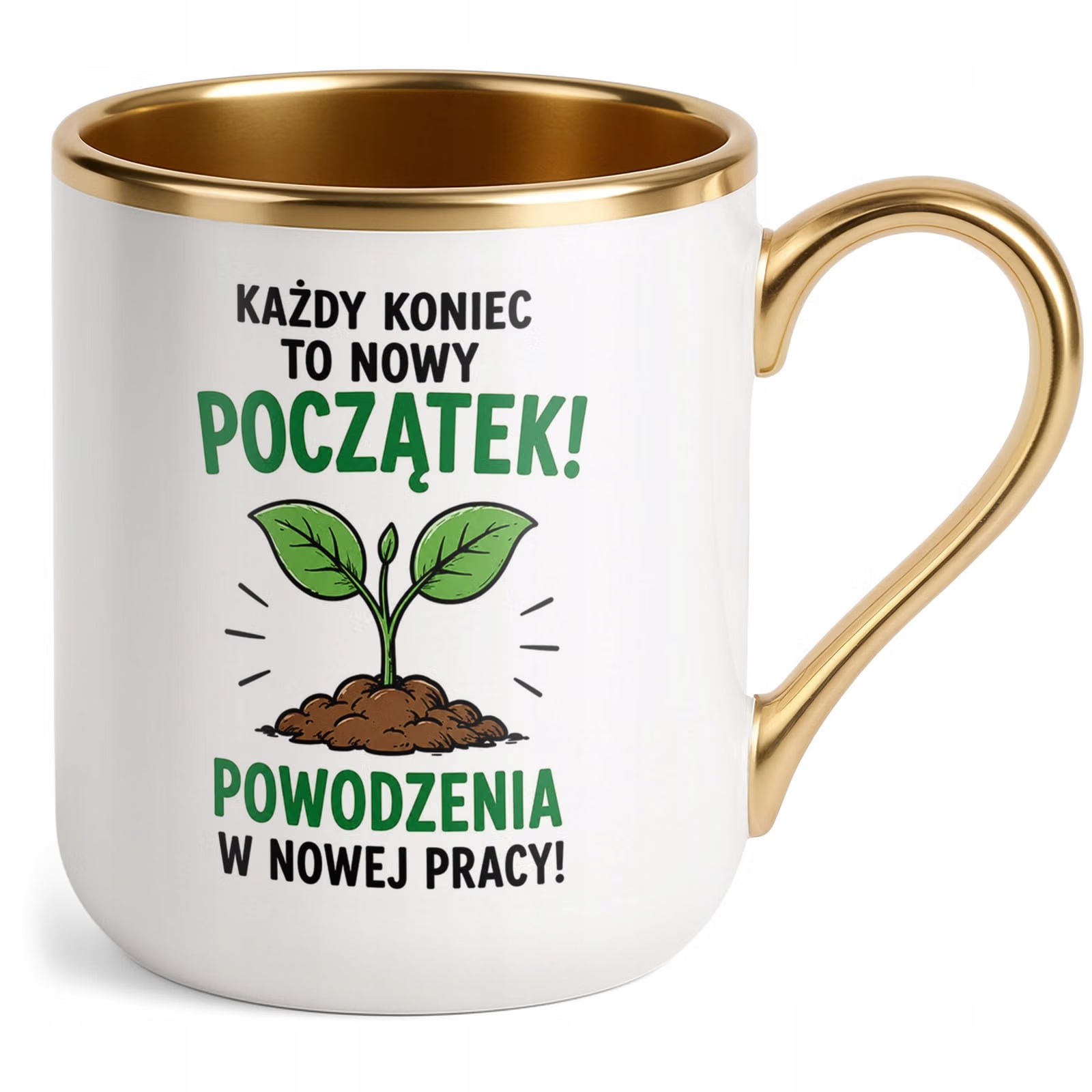 Kubek z nadrukiem Premium Złoty Pożegnanie Odejście z Pracy