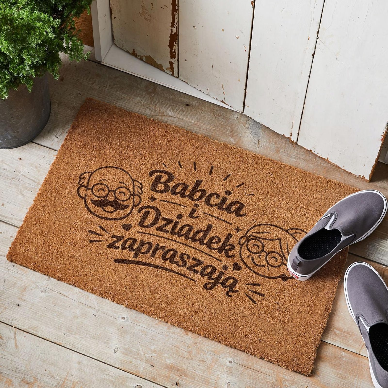 Wycieraczka Dzień Babci Dziadka Na Prezent pod drzwi kokosowa 60×40