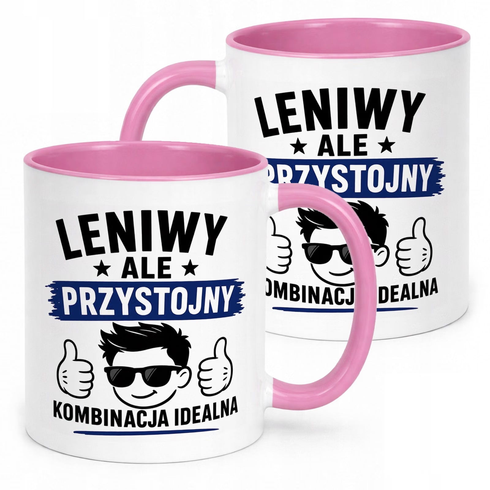 Różowy Kubek z nadrukiem Dzień Chłopaka Mężczyzny Upominek Prezent