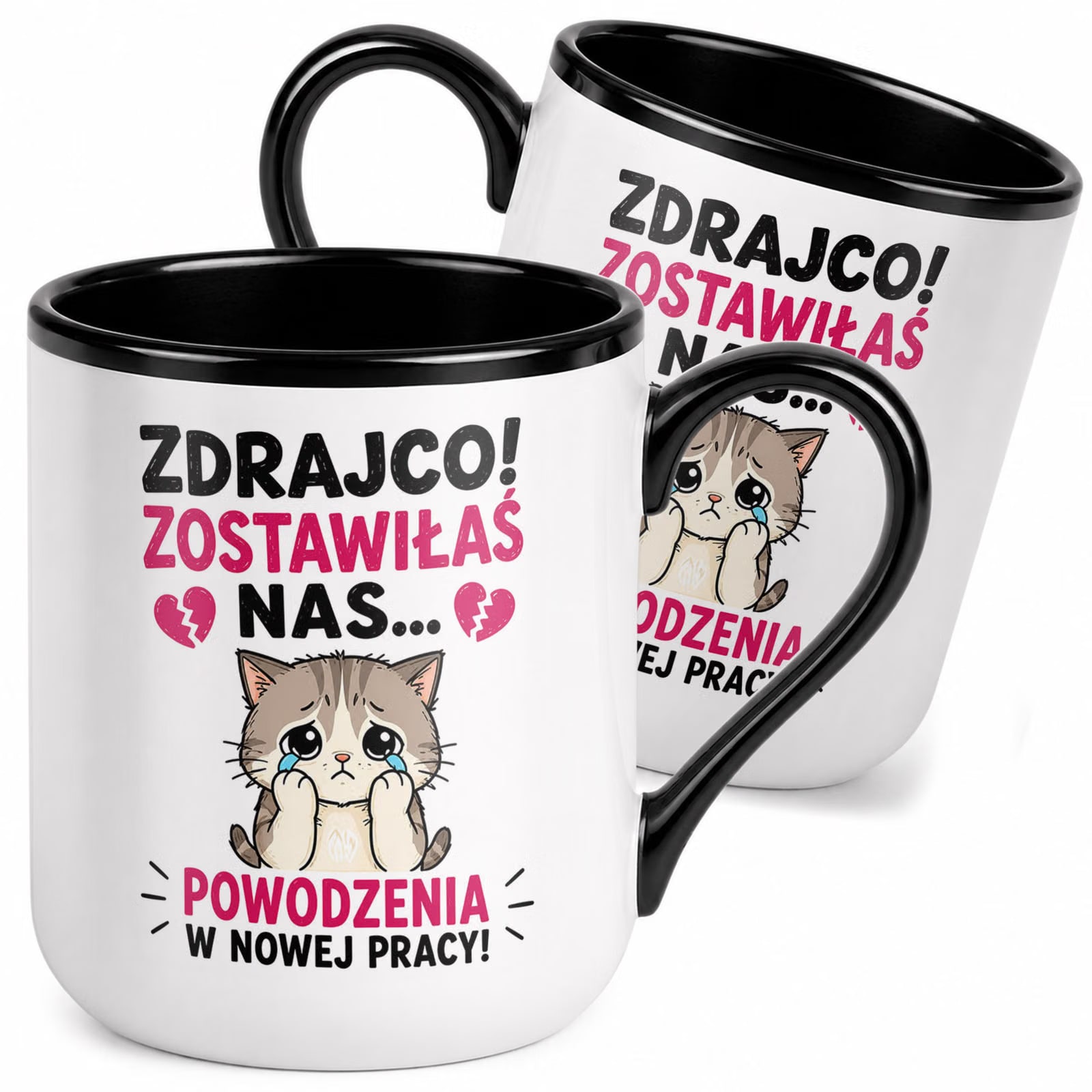 Kubek z nadrukiem Premium Czarny Pożegnanie Odejście z Pracy Prezent