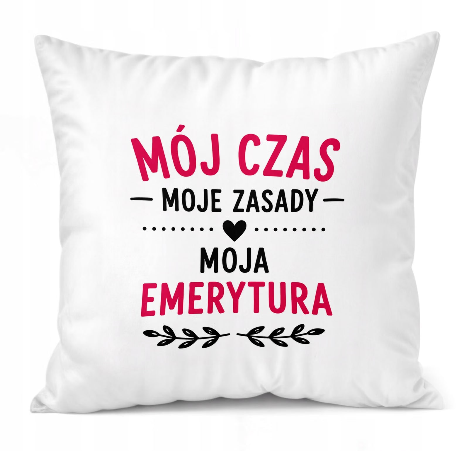 Poduszka Jasiek 38x38cm z Nadrukiem Emerytura Dla Emerytki Prezent