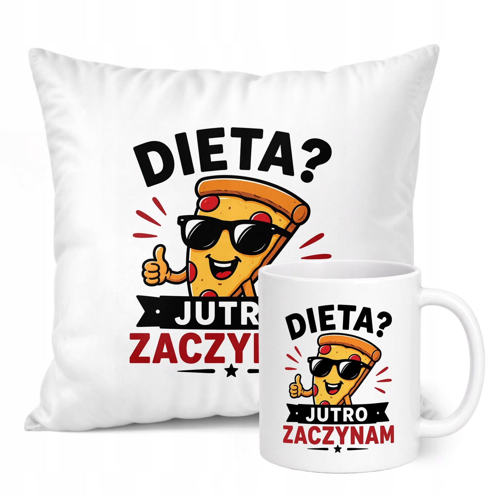 Zestaw Kubek Biały Poduszka Dzień Chłopaka Z Nadrukiem Prezent Upominek