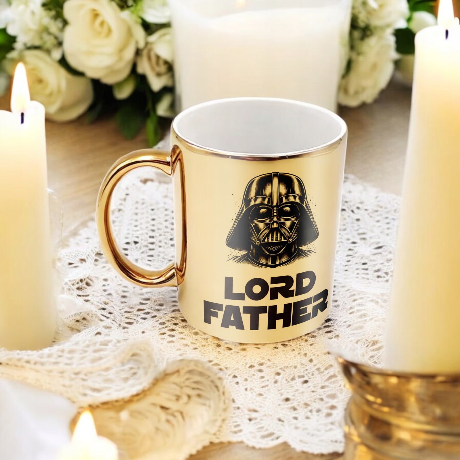 Złoty Kubek Dzień Ojca Dla Taty Lord Father Prezent