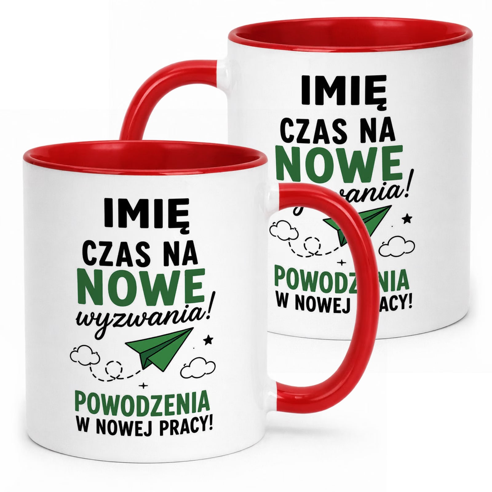 Kubek Czerwony Personalizowany z Nadrukiem Pożegnanie Odejście z Pracy