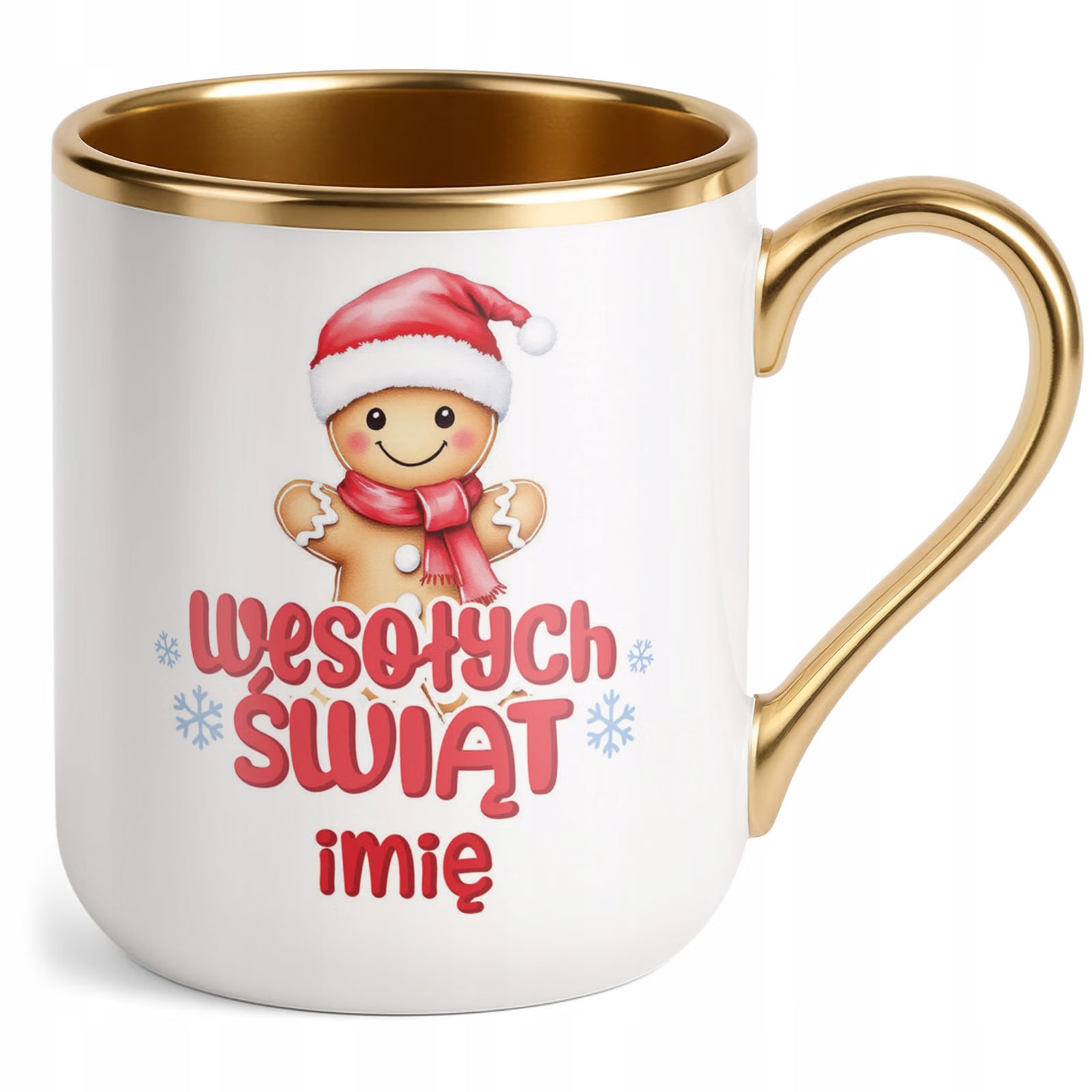 Kubek Personalizowany Premium Złoty Boże Narodzenie Święta Prezent