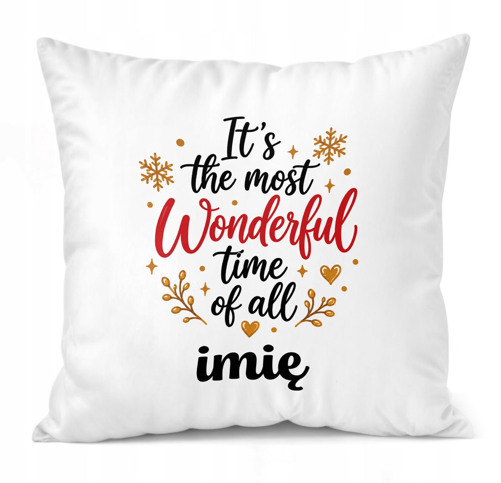 Poduszka Personalizowana 38x38cm z Nadrukiem Świąteczna Mikołajki Prezent
