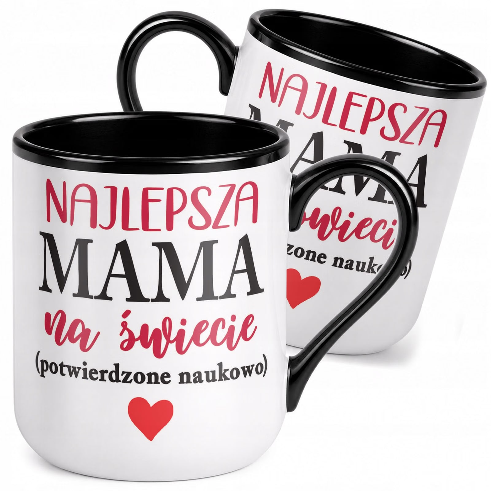 Kubek z nadrukiem Premium Czarny Dla Mamy Dzień Matki Upominek Prezent