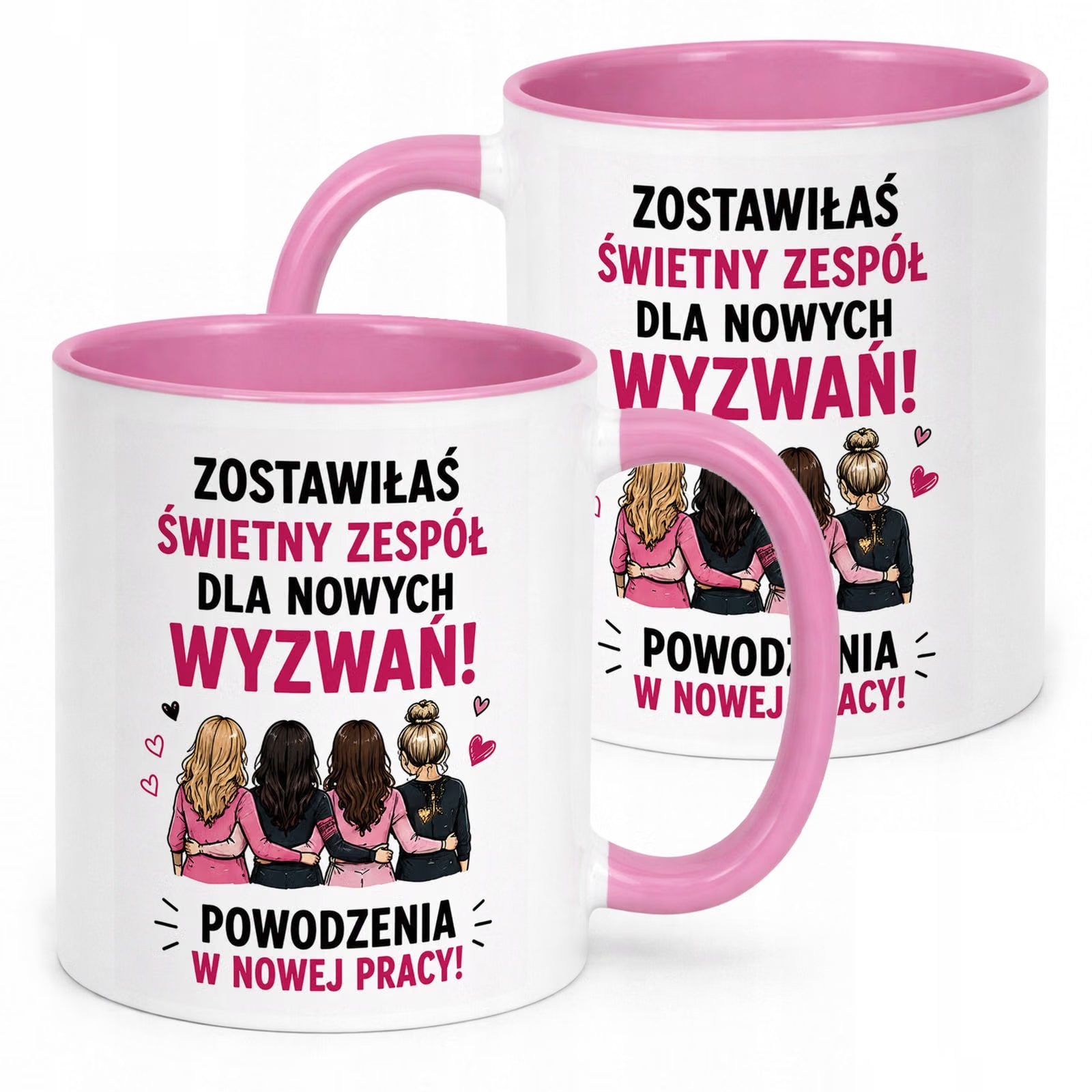 Kubek Różowy z nadrukiem Pożegnanie Odejście z Pracy Dla Koleżanki