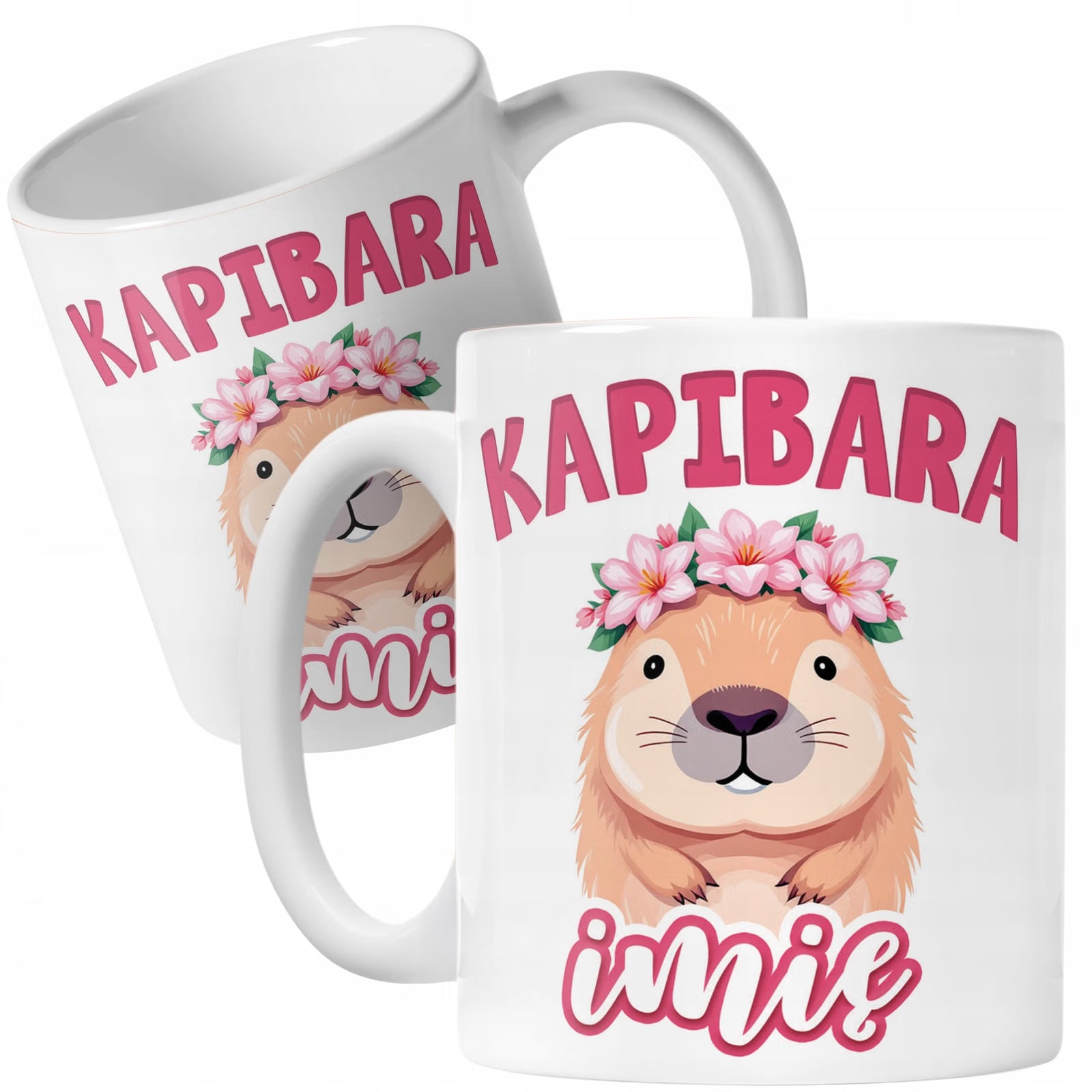 Zestaw personalizowany Kubek + Plecak Kapibara Capybara Zwierzak Prezent
