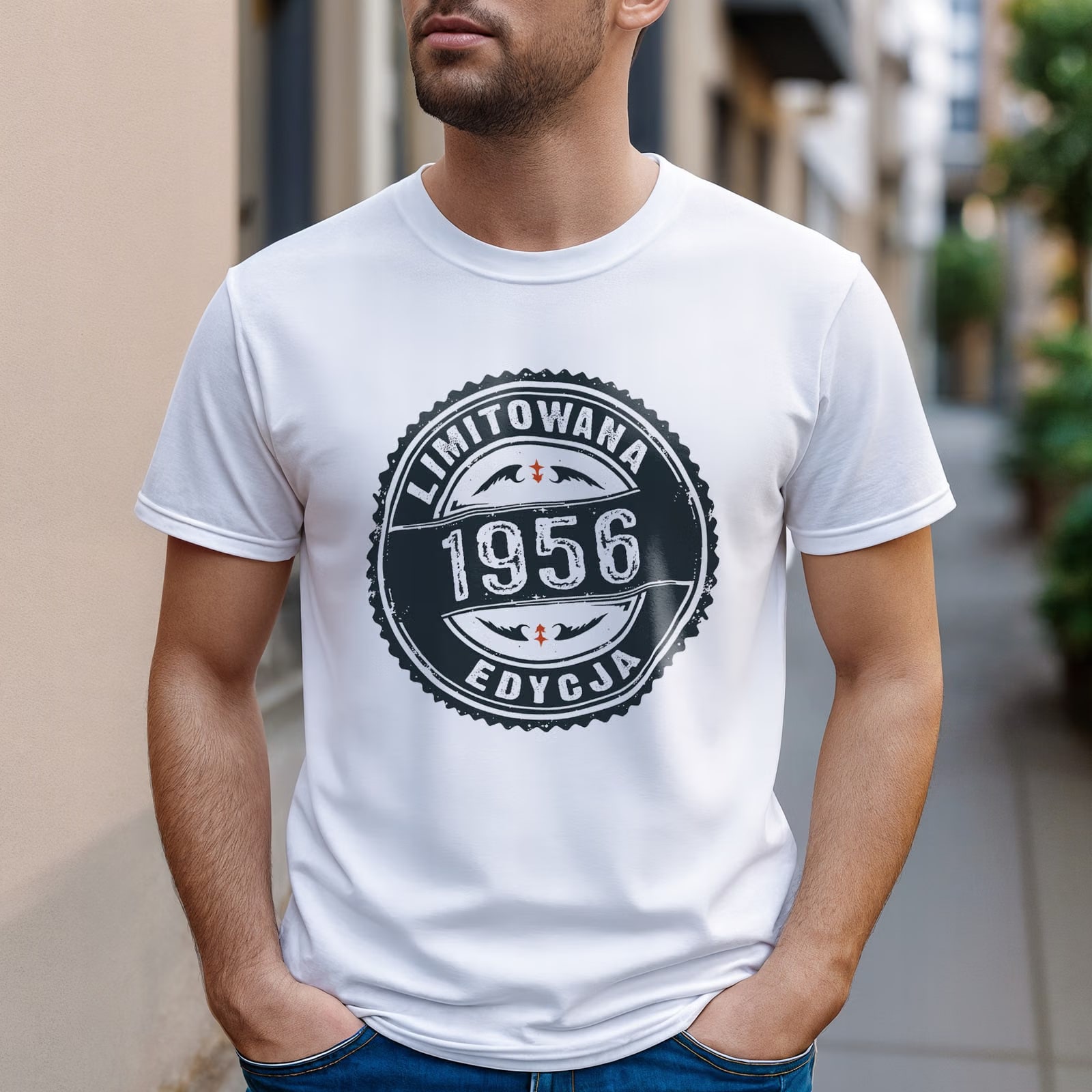 Koszulka biała męska Limitowana Edycja 70 Urodziny Prezent r. 3XL