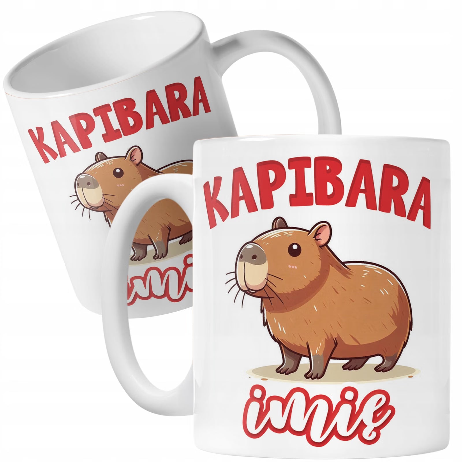 Zestaw personalizowany Kubek + Plecak Kapibara Capybara Zwierzak Prezent
