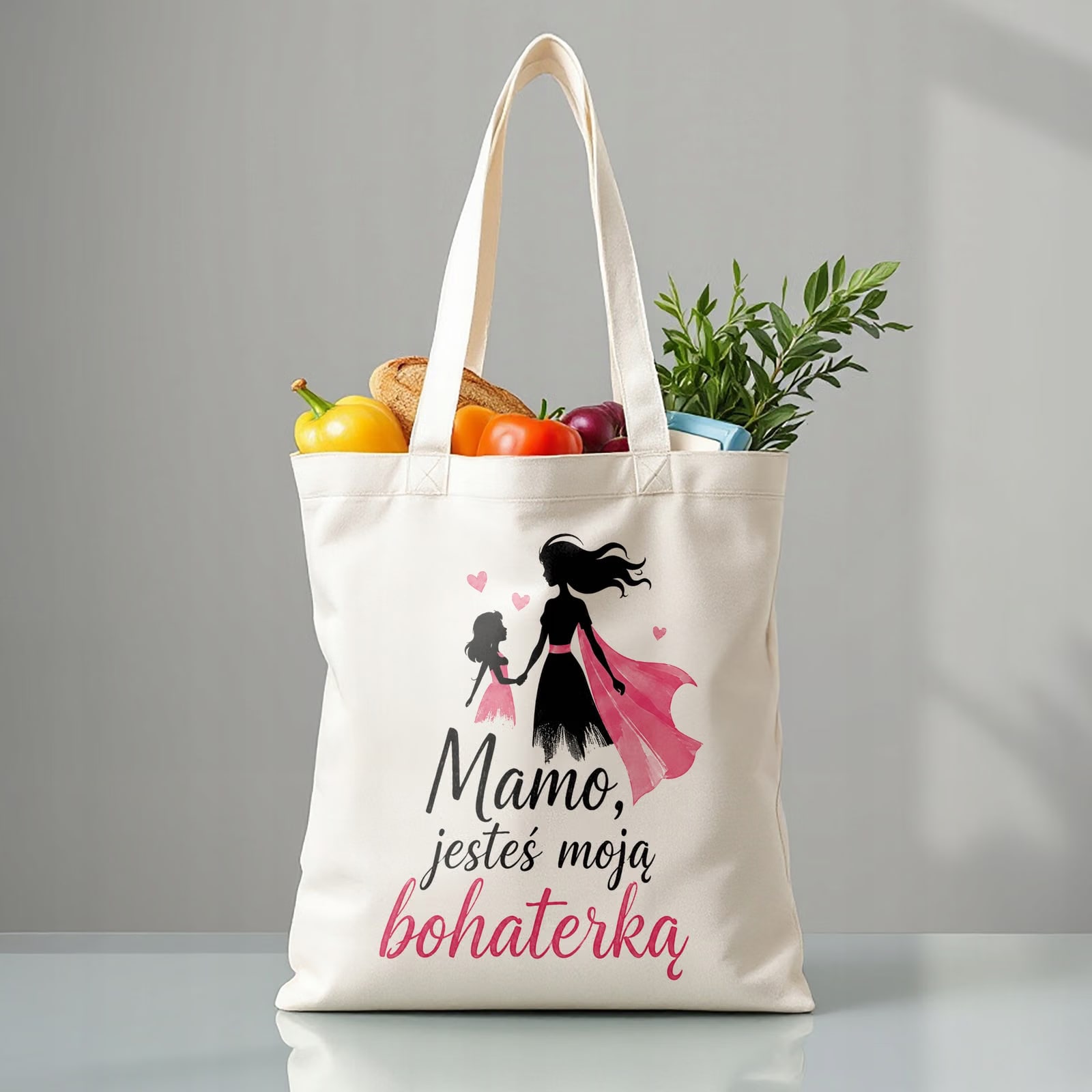 Dzień Matki prezent dla mamy torba bawełniana premium piękny upominek