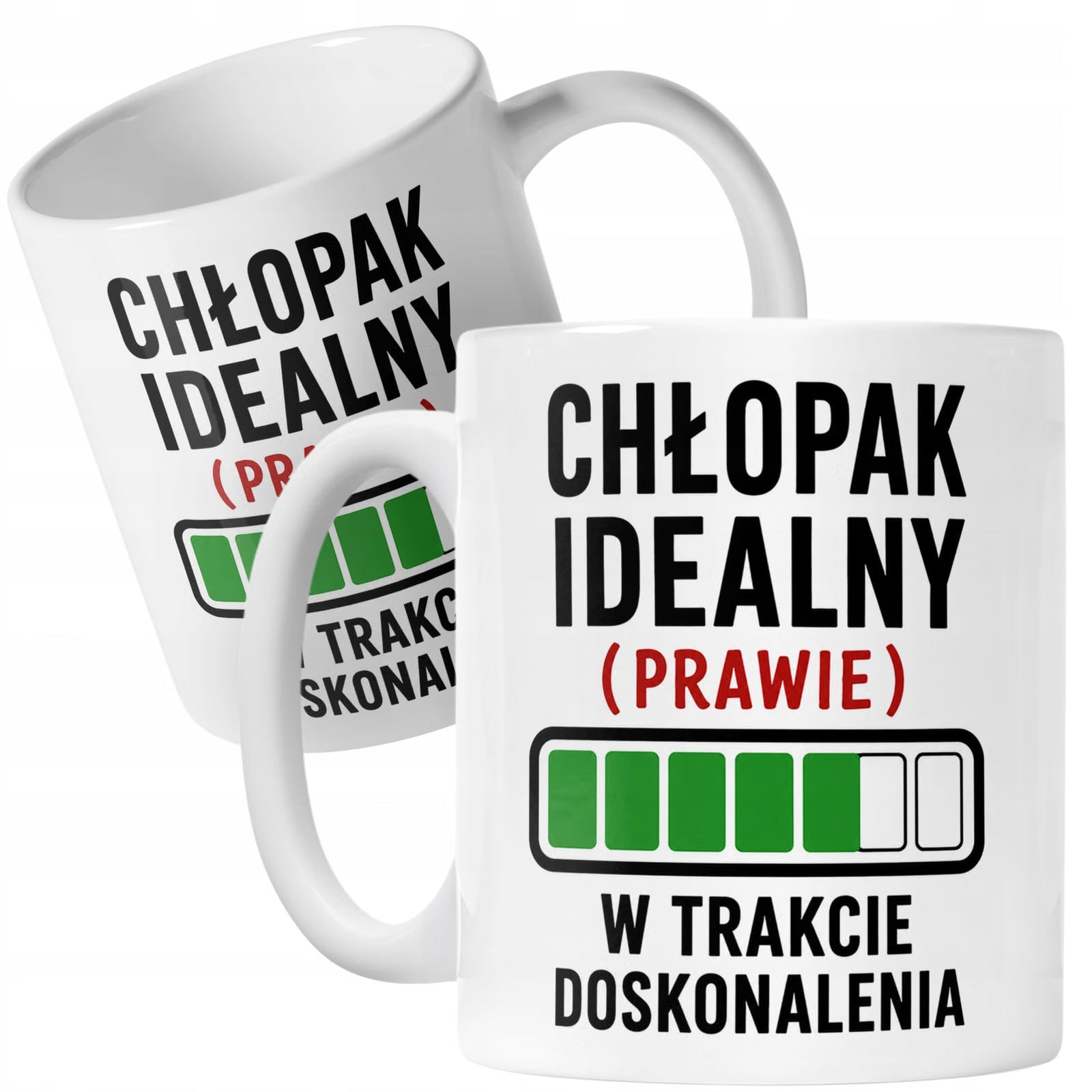 Biały Kubek z nadrukiem Dzień Chłopaka Dla Mężczyzny Upominek Prezent
