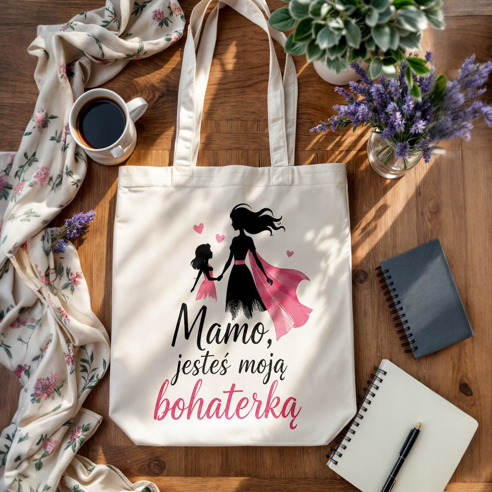 Dzień Matki prezent dla mamy torba bawełniana premium piękny upominek
