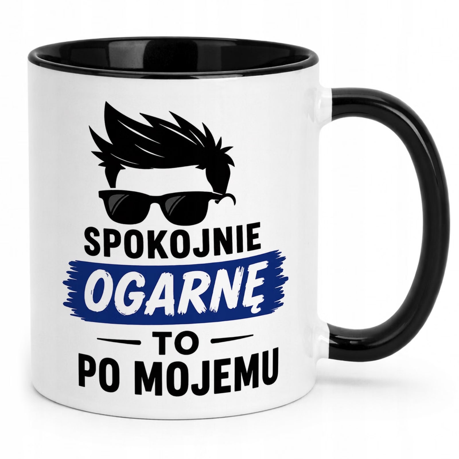 Czarny Kubek z nadrukiem Dzień Chłopaka Dla Mężczyzny Upominek Prezent