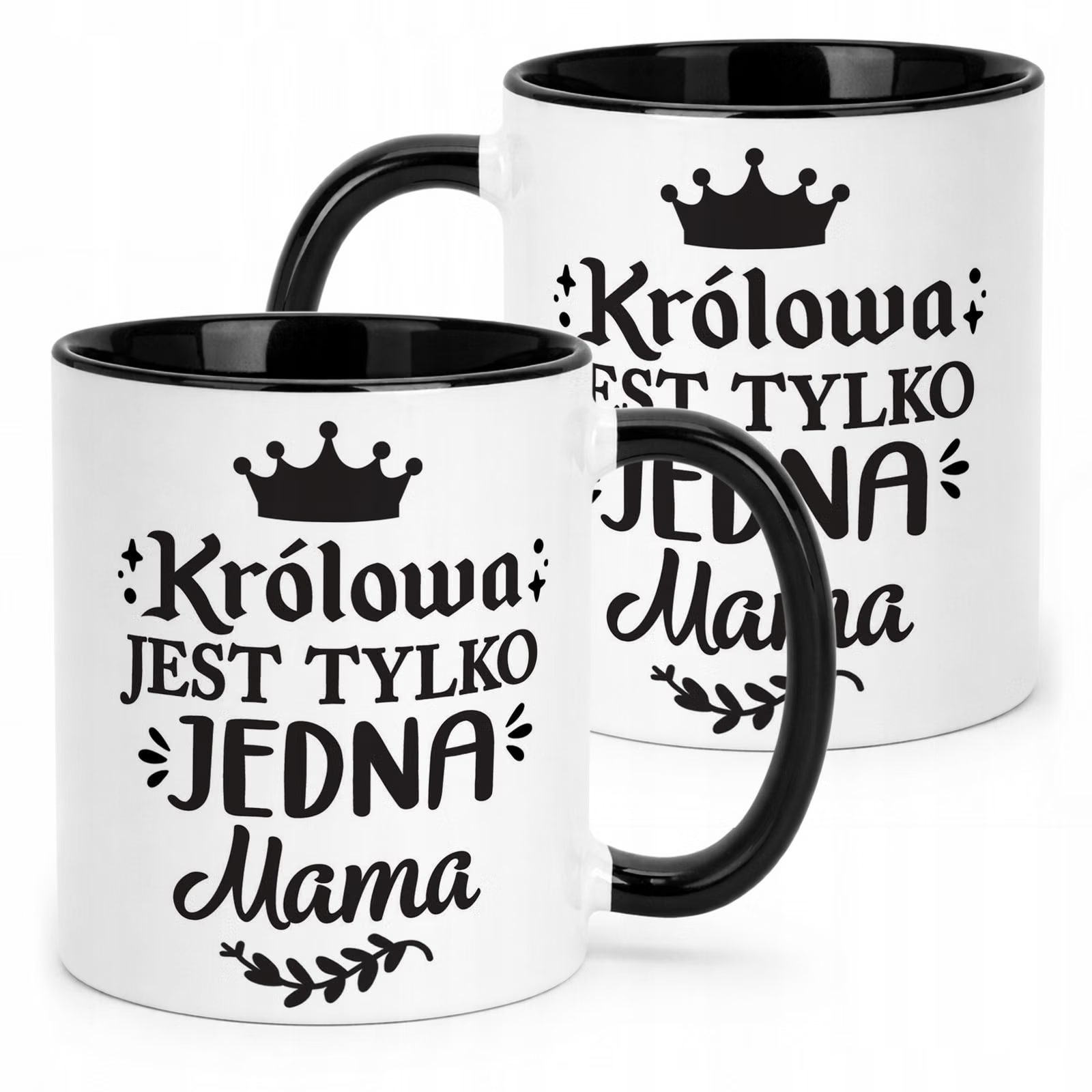 Kubek Czarny Dzień Matki Dla Mamy Prezent Królowa Jest Tylko Jedna
