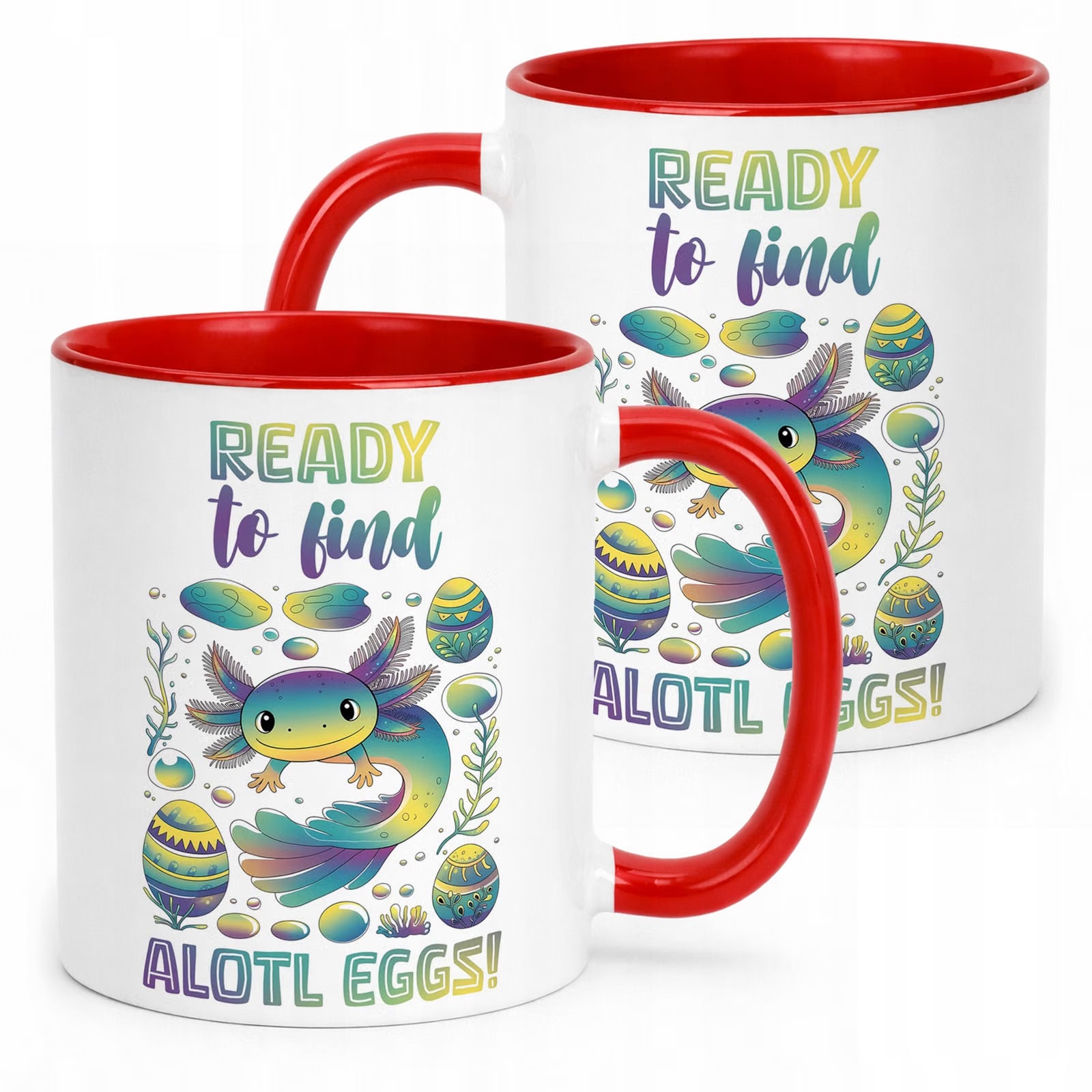 Czerwony kubek dla dziecka z axolotlem Aksolotl Axolotl Zwierzak