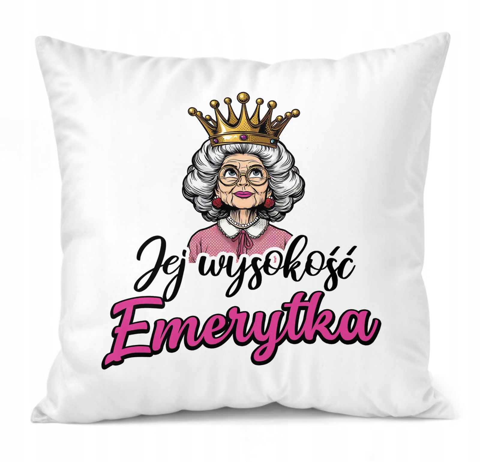 Zestaw Kubek + Poduszka 38×38 cm Emerytura Dla Emerytki Z Okazji Emerytury