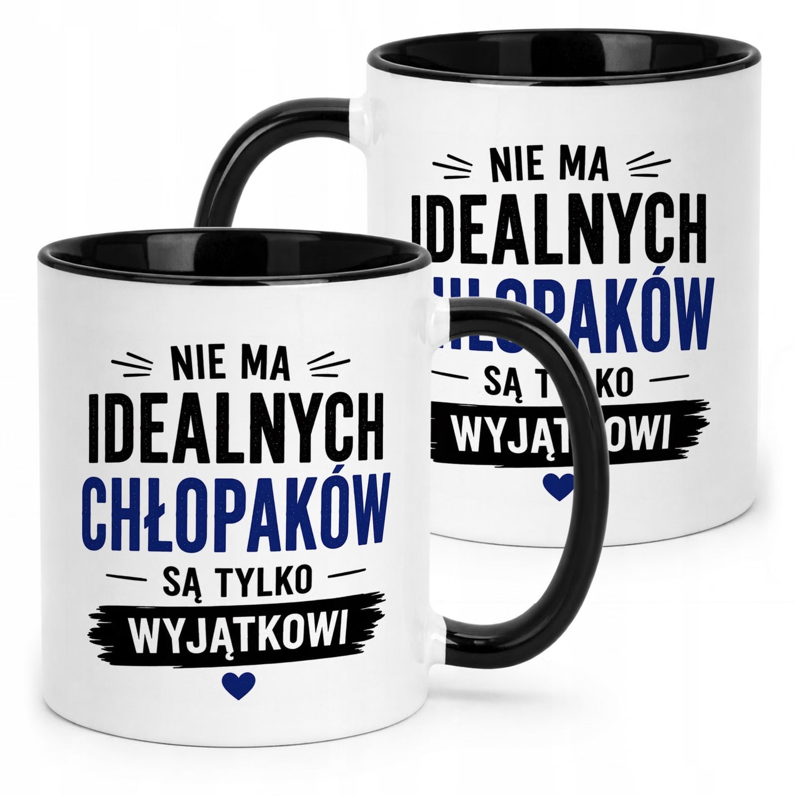 Czarny Kubek z nadrukiem Dzień Chłopaka Dla Mężczyzny Upominek Prezent