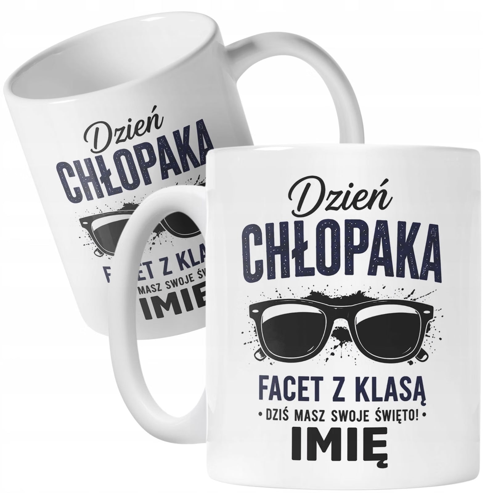 Biały Kubek personalizowany z nadrukiem Dzień Chłopaka Dla Mężczyzny