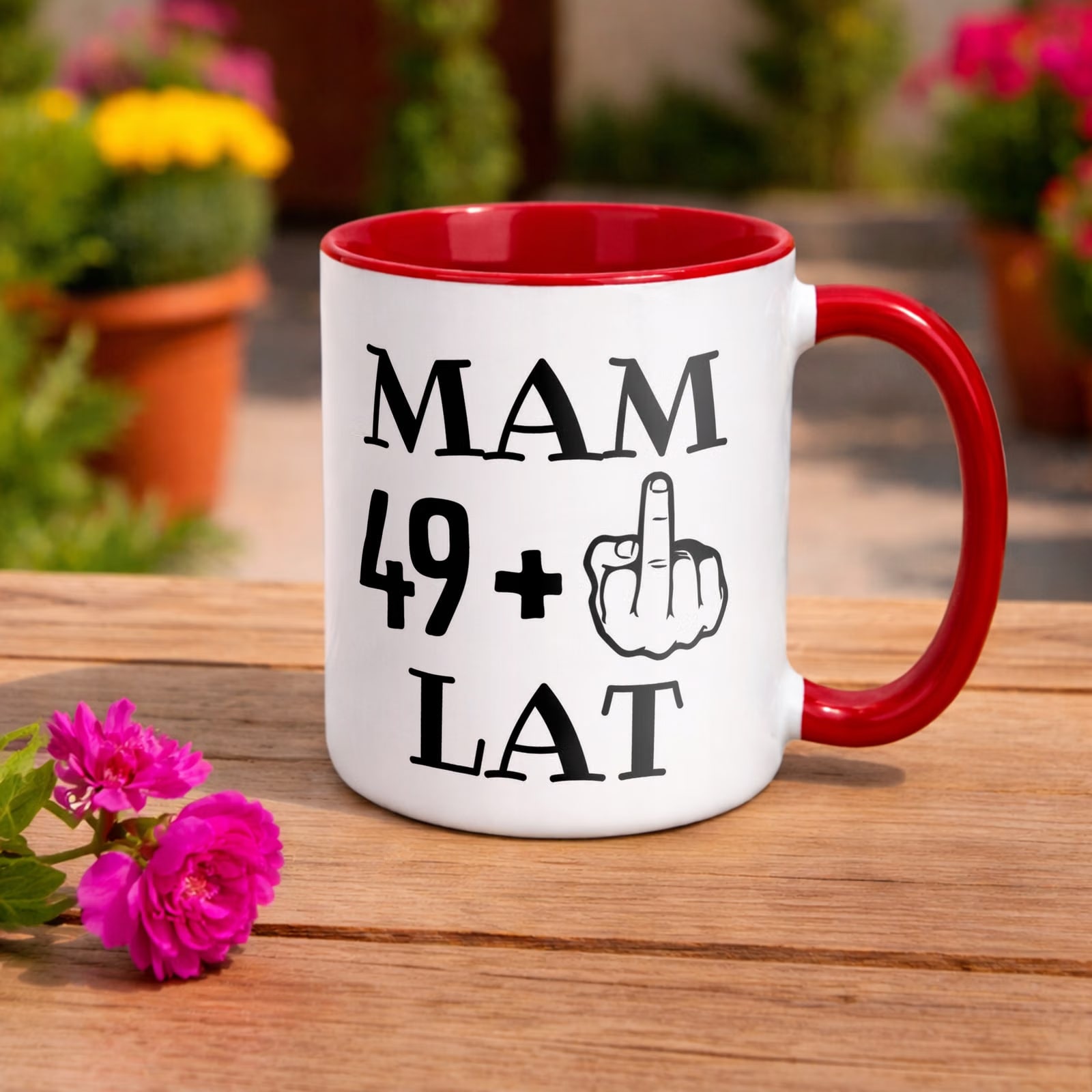 Kubek ceramiczny Na Urodziny Mam 50 Lat Zabawny Prezent Upominek