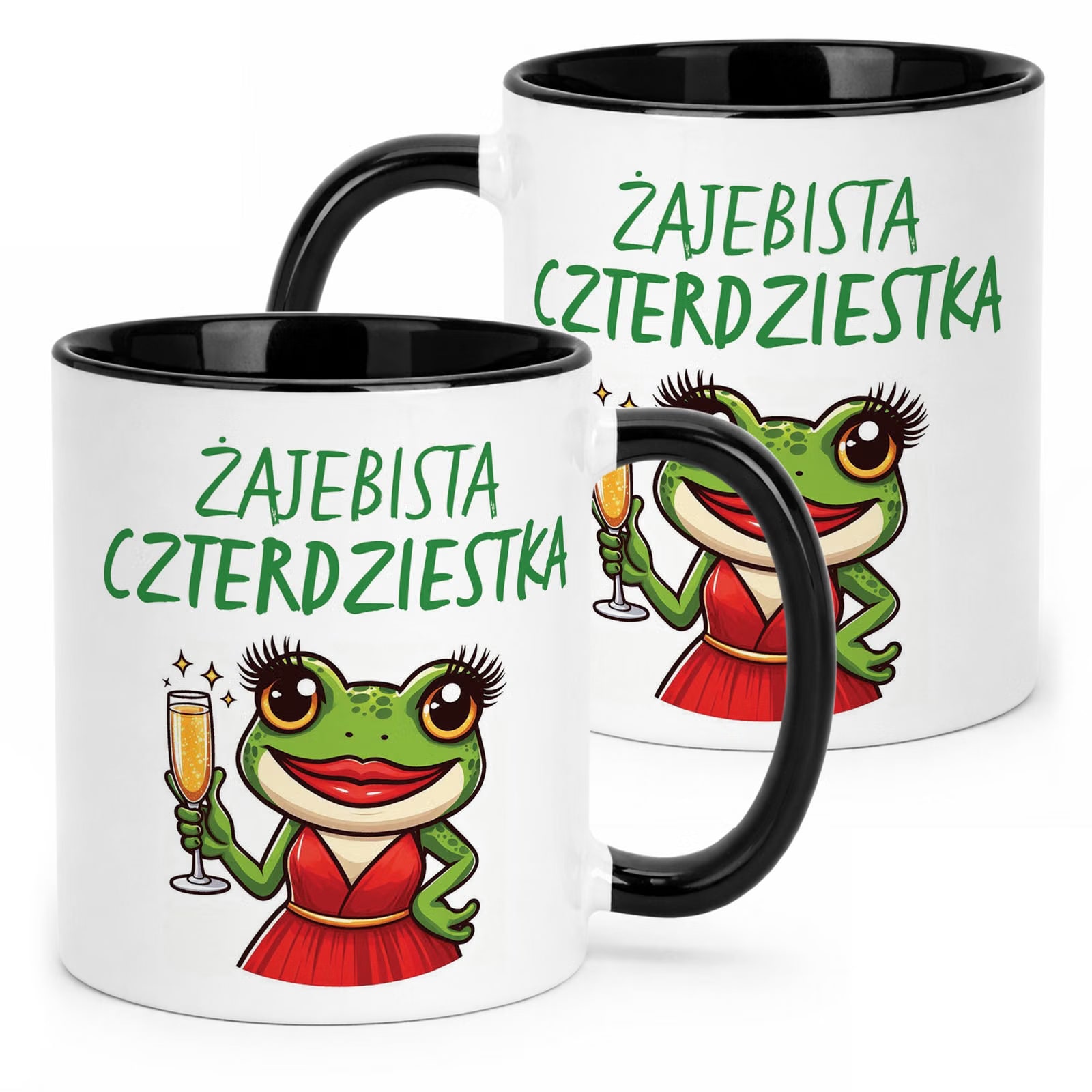 Kubek Czarny Żajebista 40 Dla Kobiety Na Urodziny Prezent