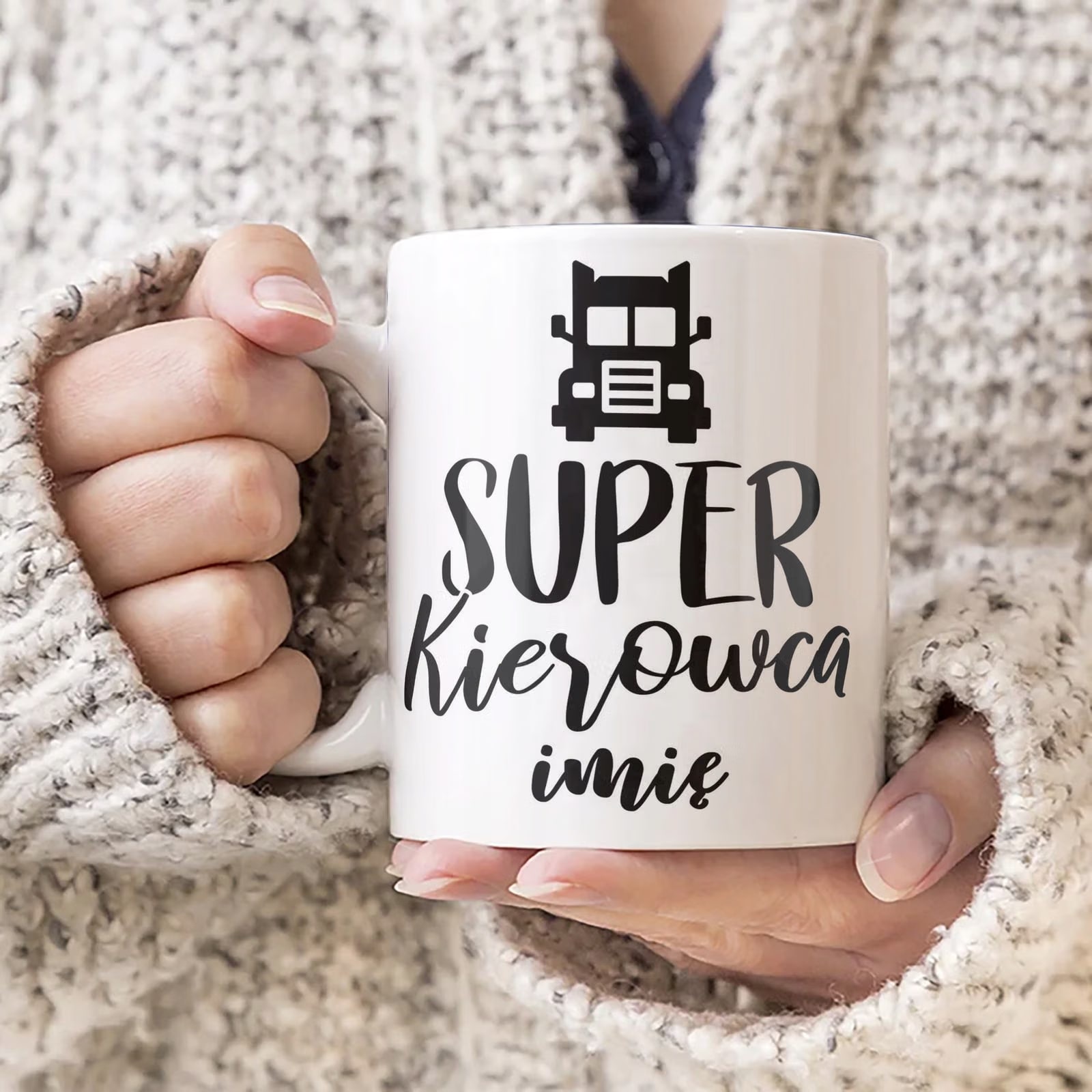 Kubek Ceramiczny Personalizowany Super Kierowca Prezent Upominek