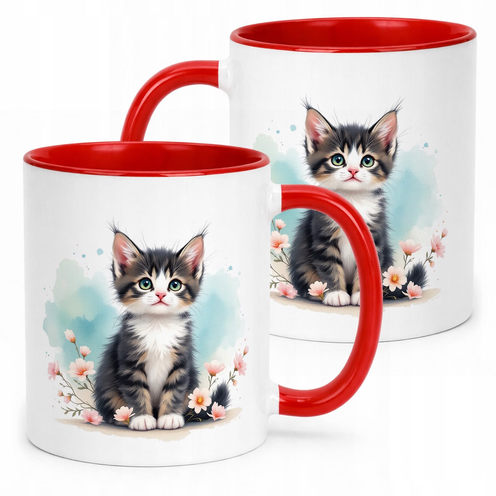 Kubek ceramiczny Kot Kotek Zwierzak Słodki Dla Dzieci Prezent