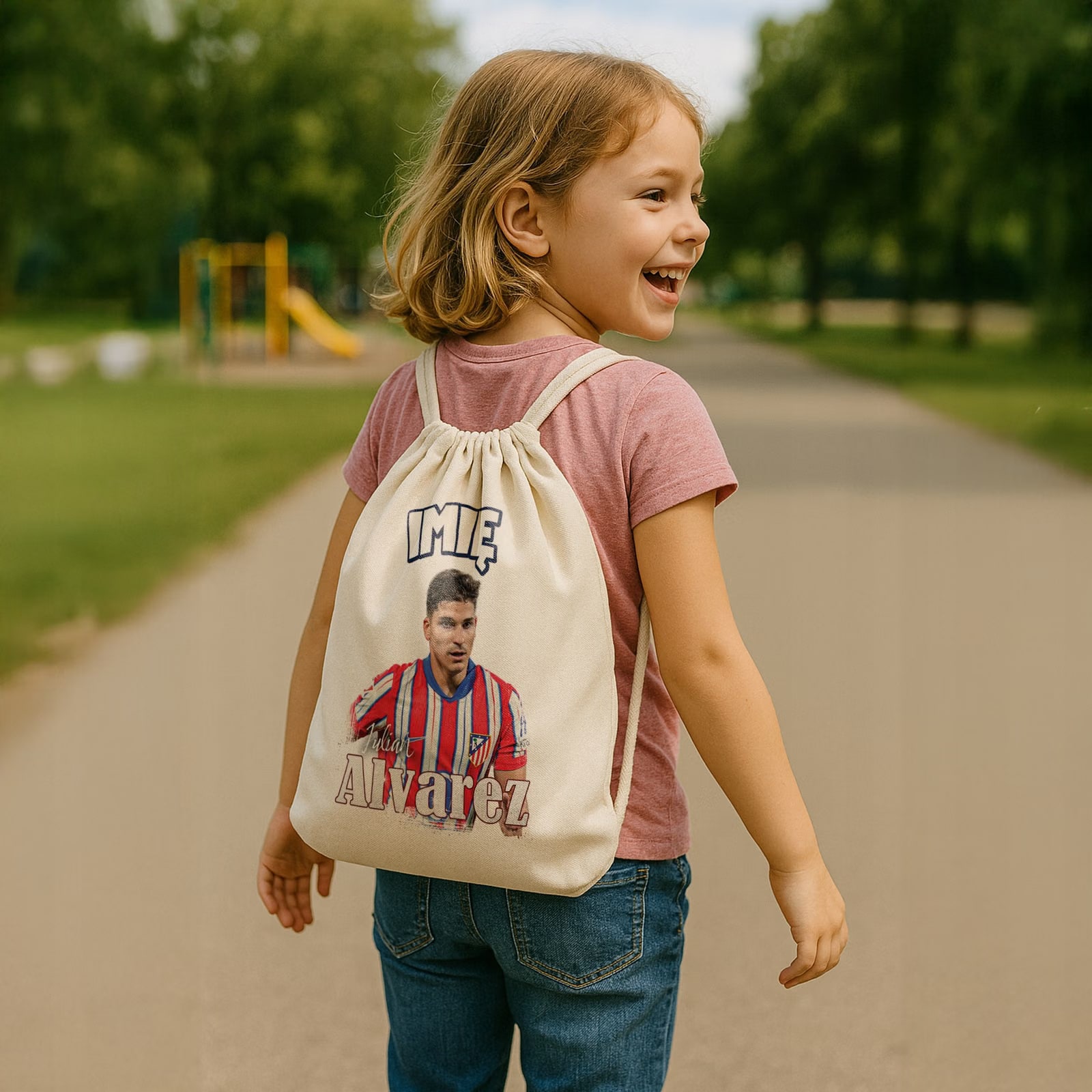 Zestaw personalizowany Kubek + Plecak Álvarez Atlético Madryt